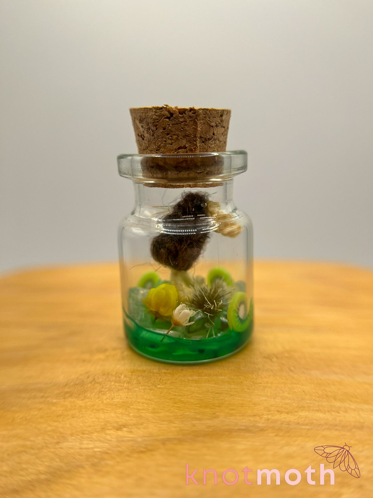 Keeley Kiwi š„ Micro Crochet Trinket Jar