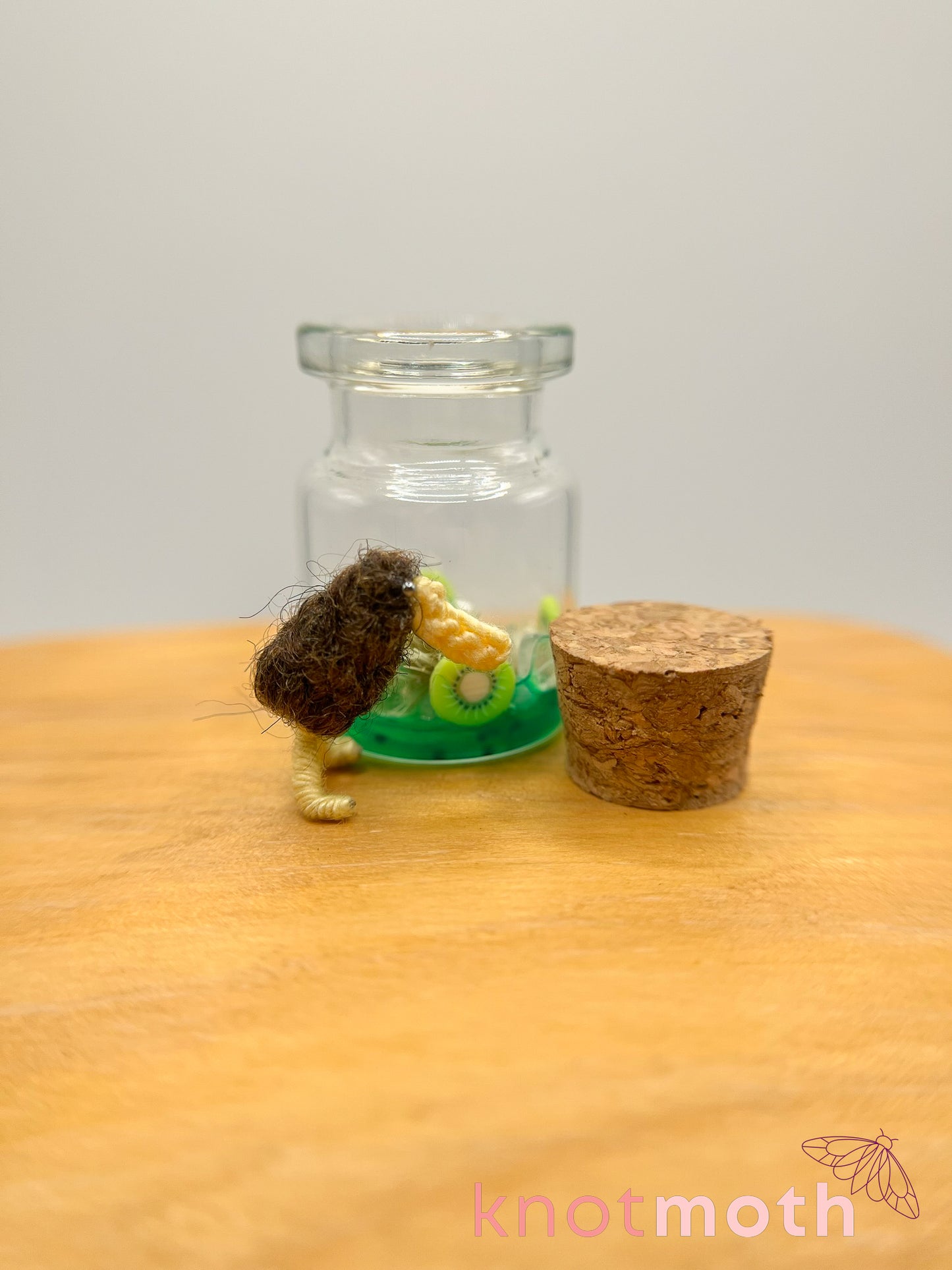Keeley Kiwi š„ Micro Crochet Trinket Jar