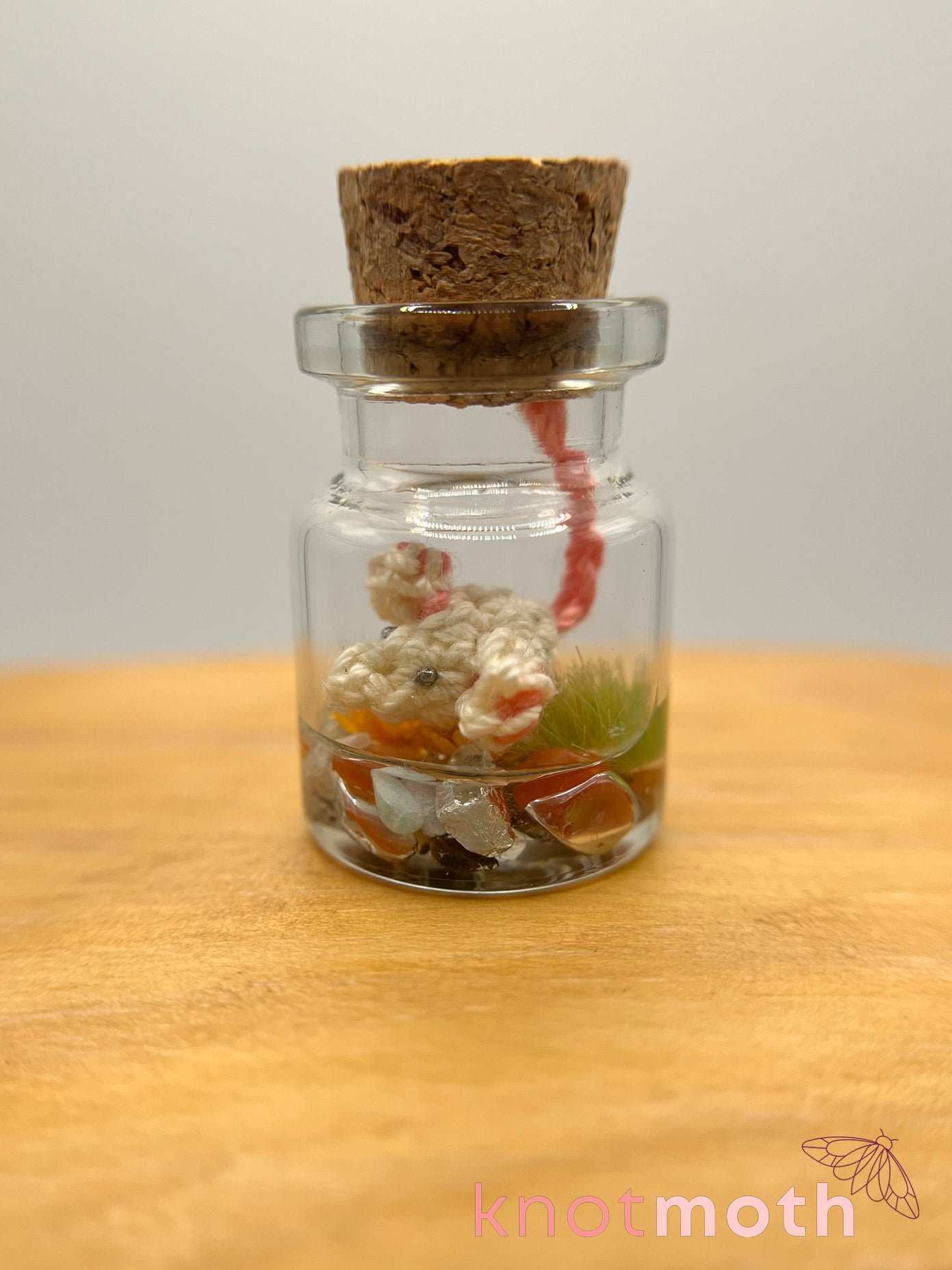 Macie Mouse Micro Crochet Trinket Jar