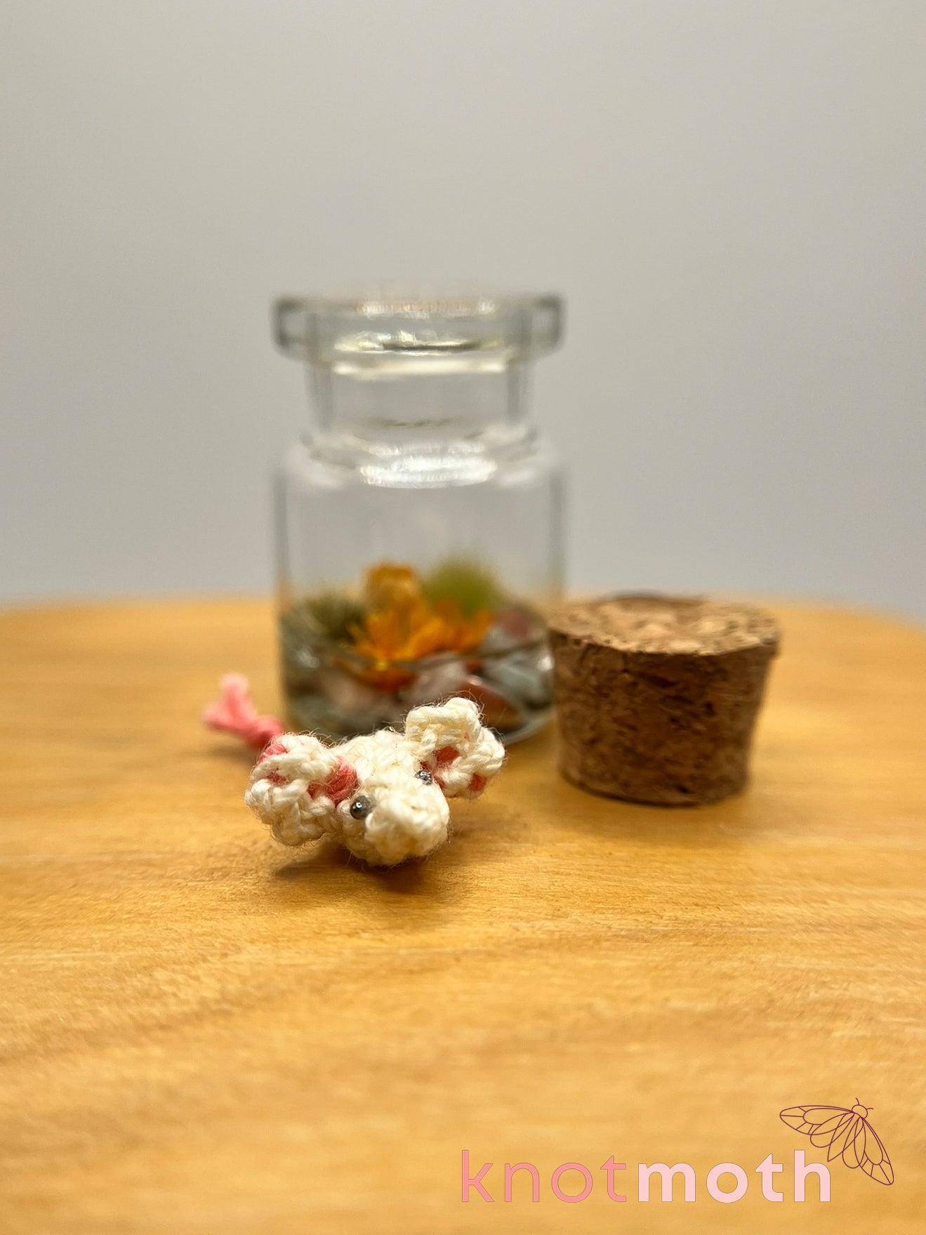 Macie Mouse Micro Crochet Trinket Jar