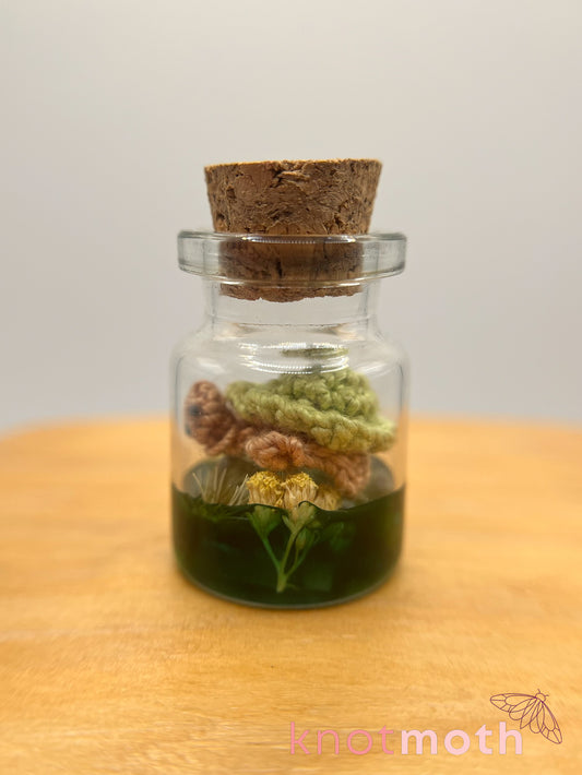 Terra Turtle Micro Crochet Trinket Jar