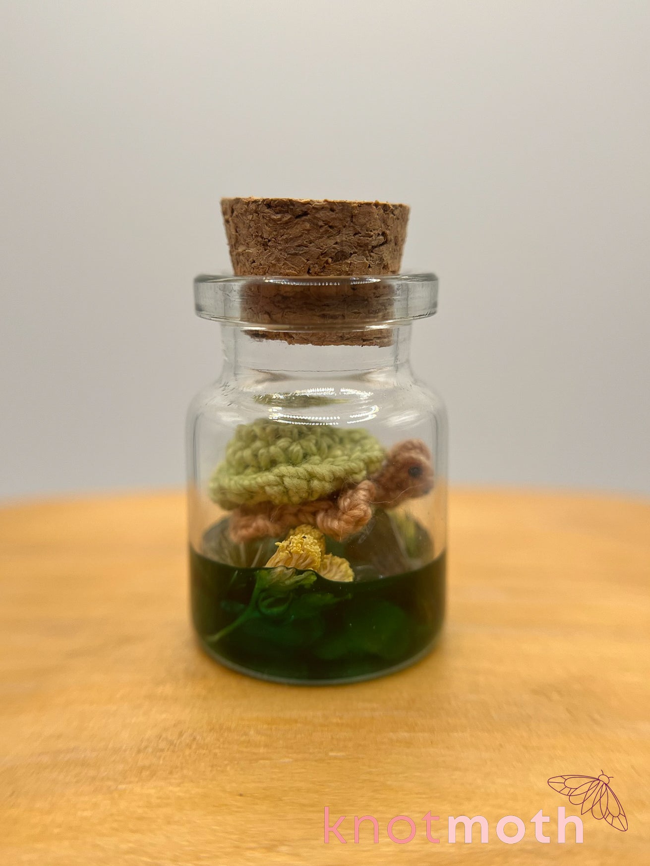 Terra Turtle Micro Crochet Trinket Jar