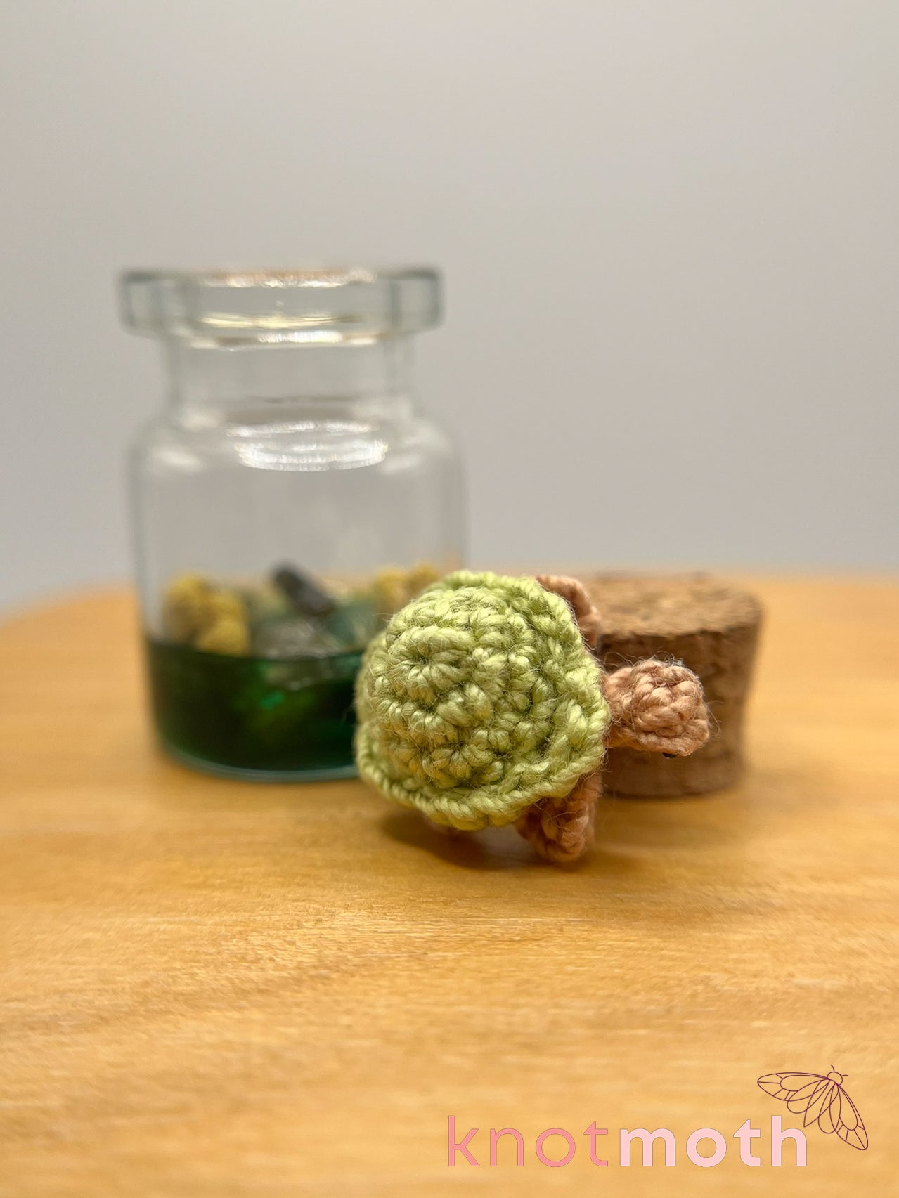 Terra Turtle Micro Crochet Trinket Jar
