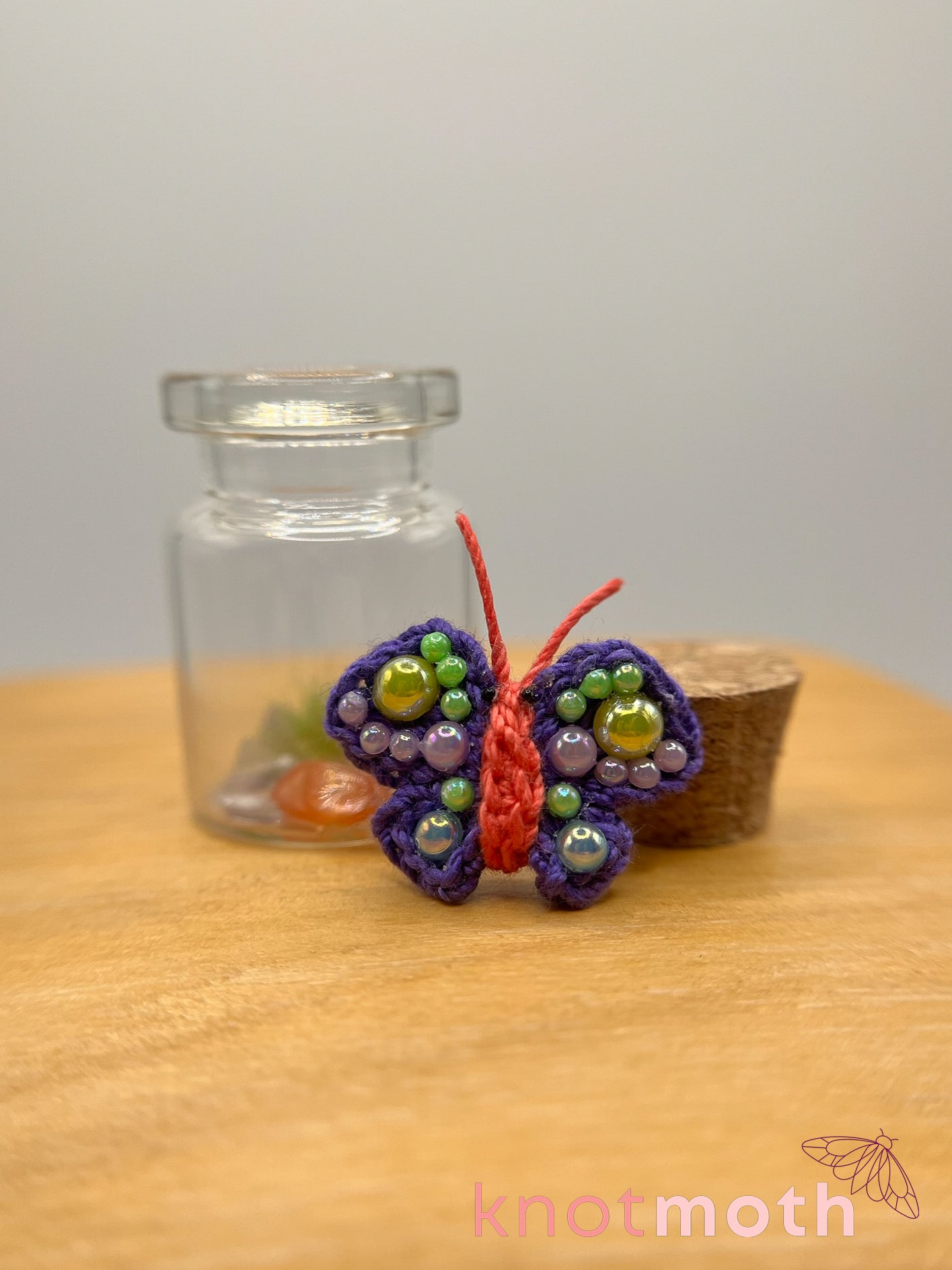 Bobbi Butterfly Micro Crochet Trinket Jar
