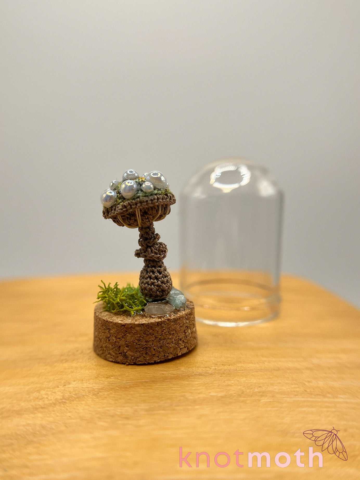 Meera Mushroom Micro Crochet Cloche Jar