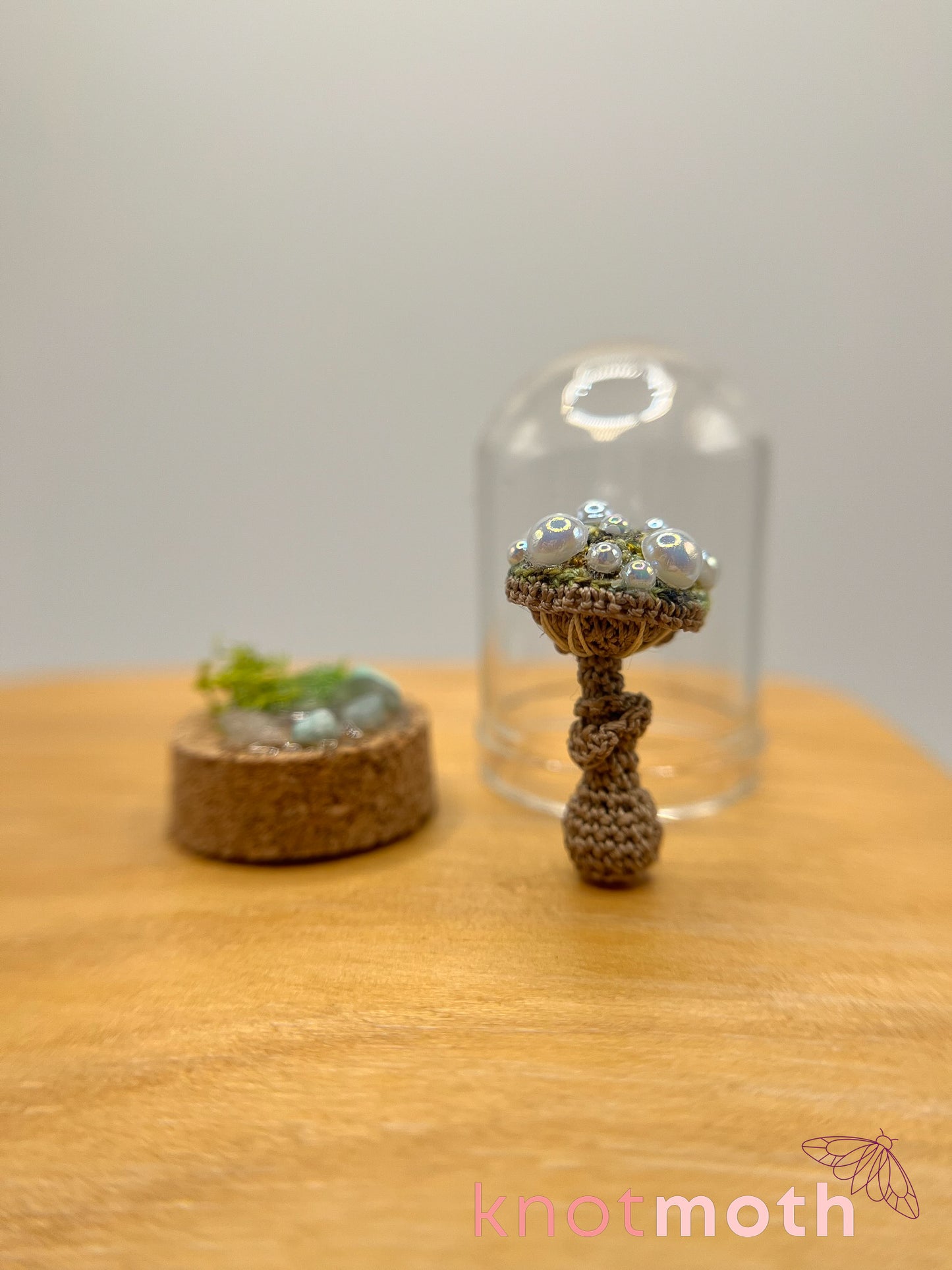 Meera Mushroom Micro Crochet Cloche Jar