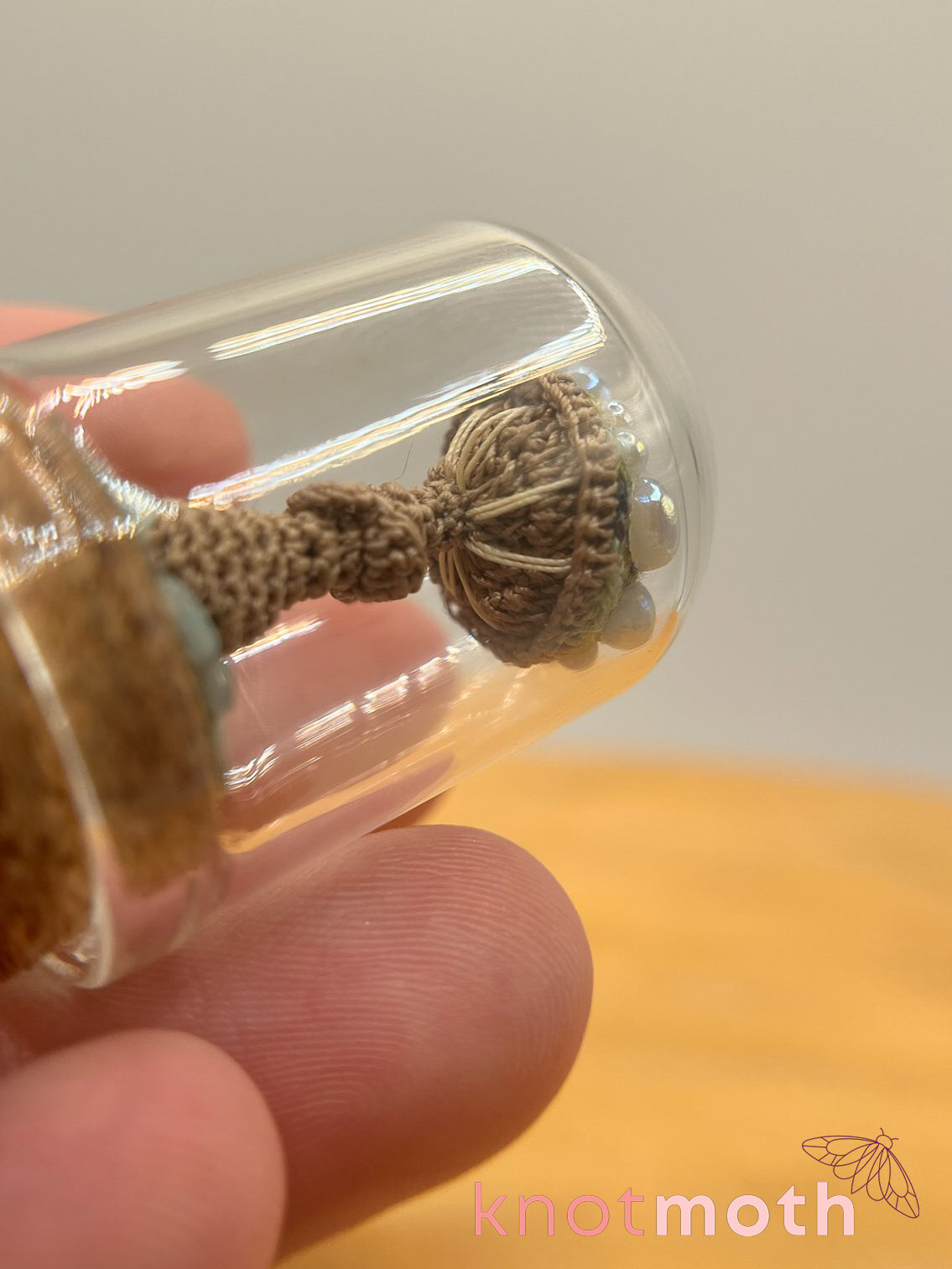 Meera Mushroom Micro Crochet Cloche Jar