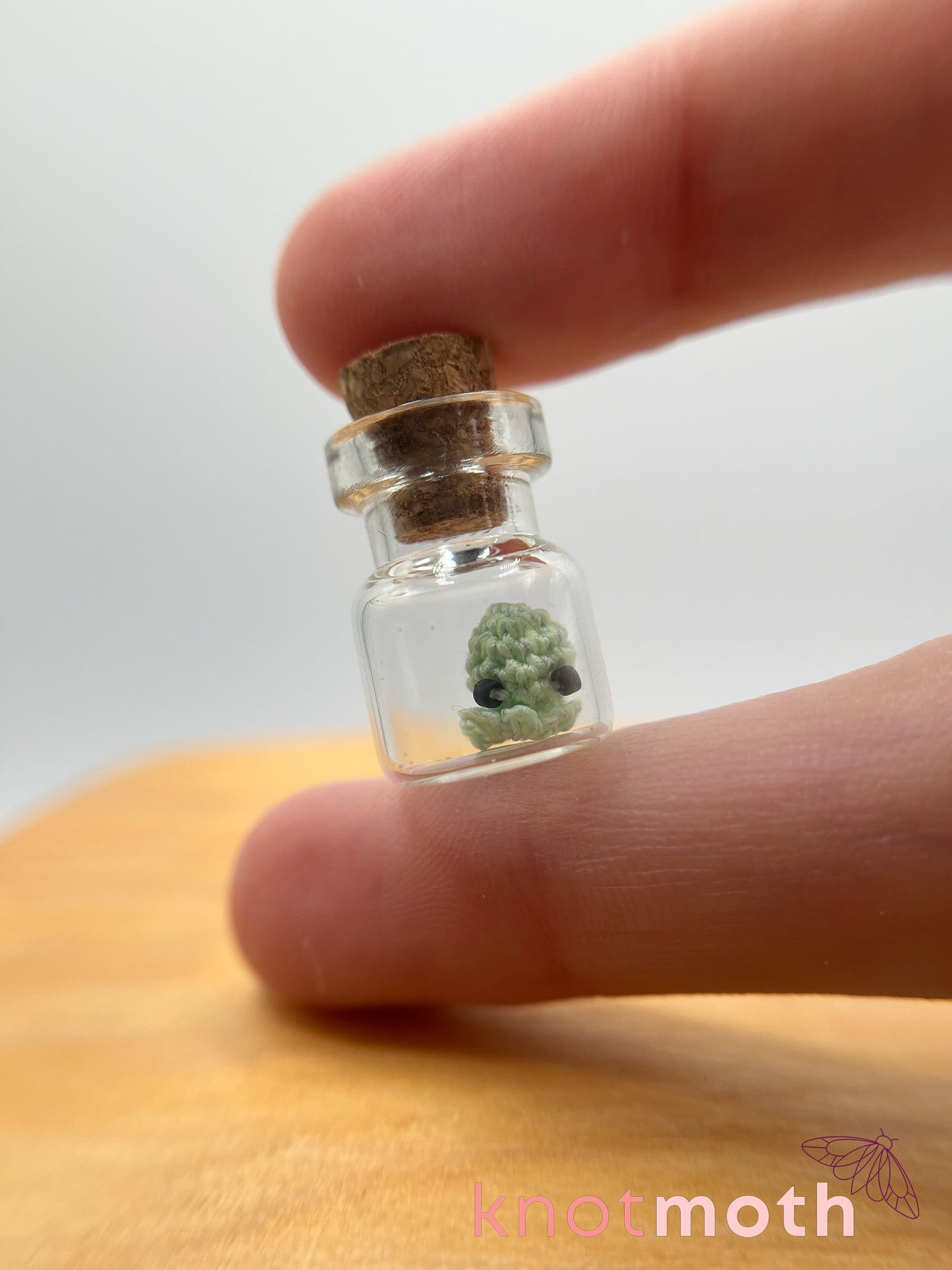 Ookie Octo Ghosty Glow-in-the-Dark Nano Crochet Trinket Jar