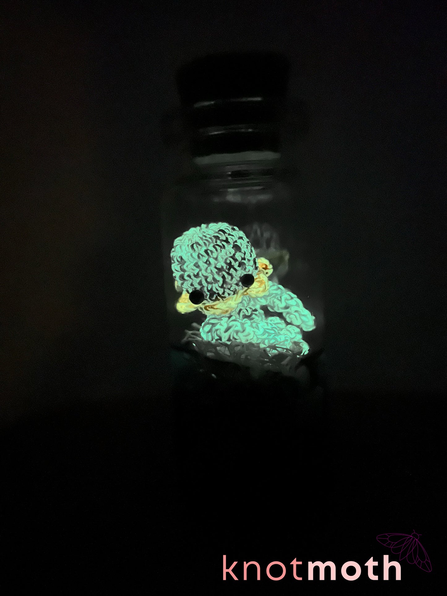 Luz Jellyfish Glow-in-the-Dark Micro Crochet Trinket Jar