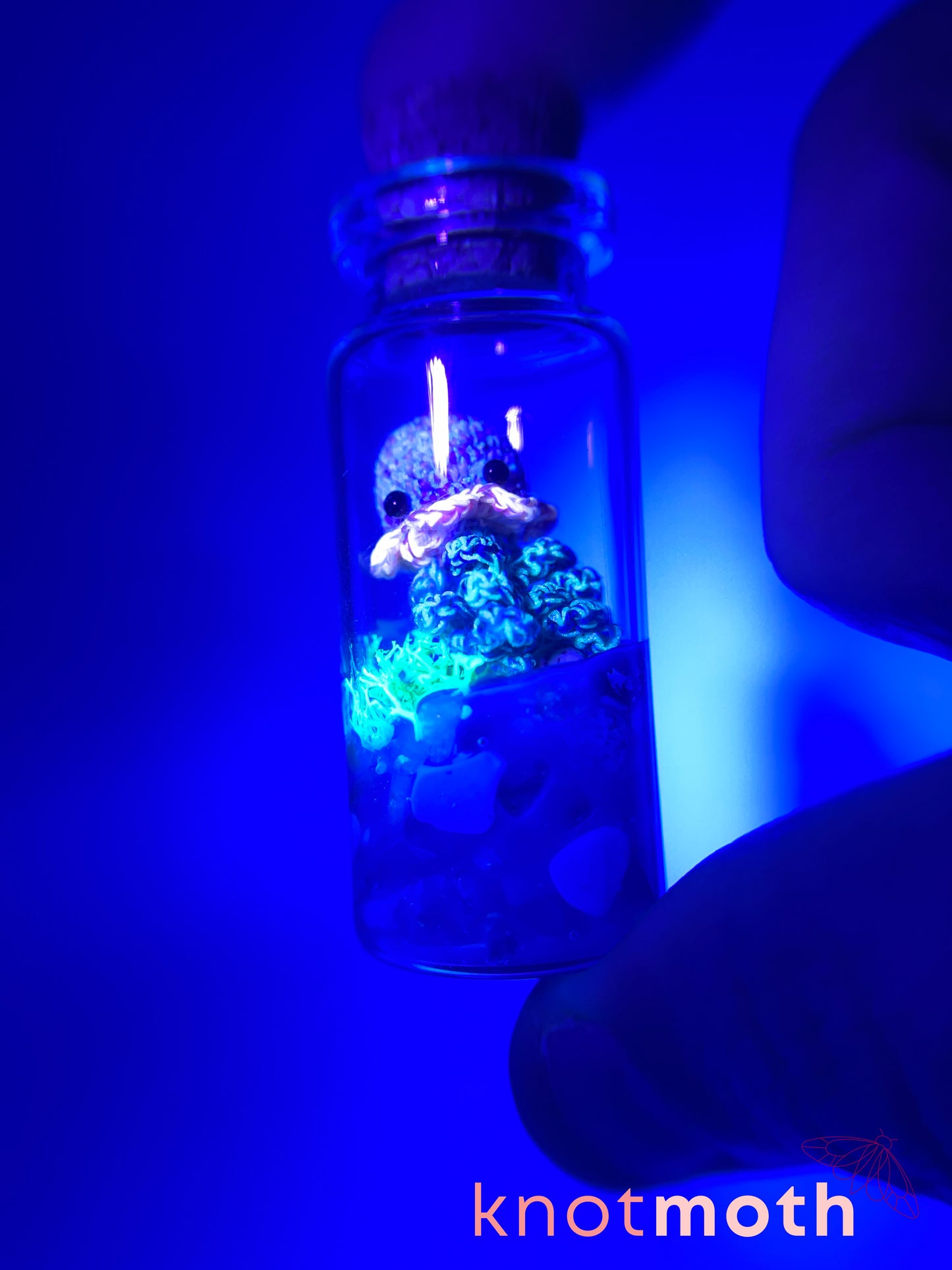 Luz Jellyfish Glow-in-the-Dark Micro Crochet Trinket Jar