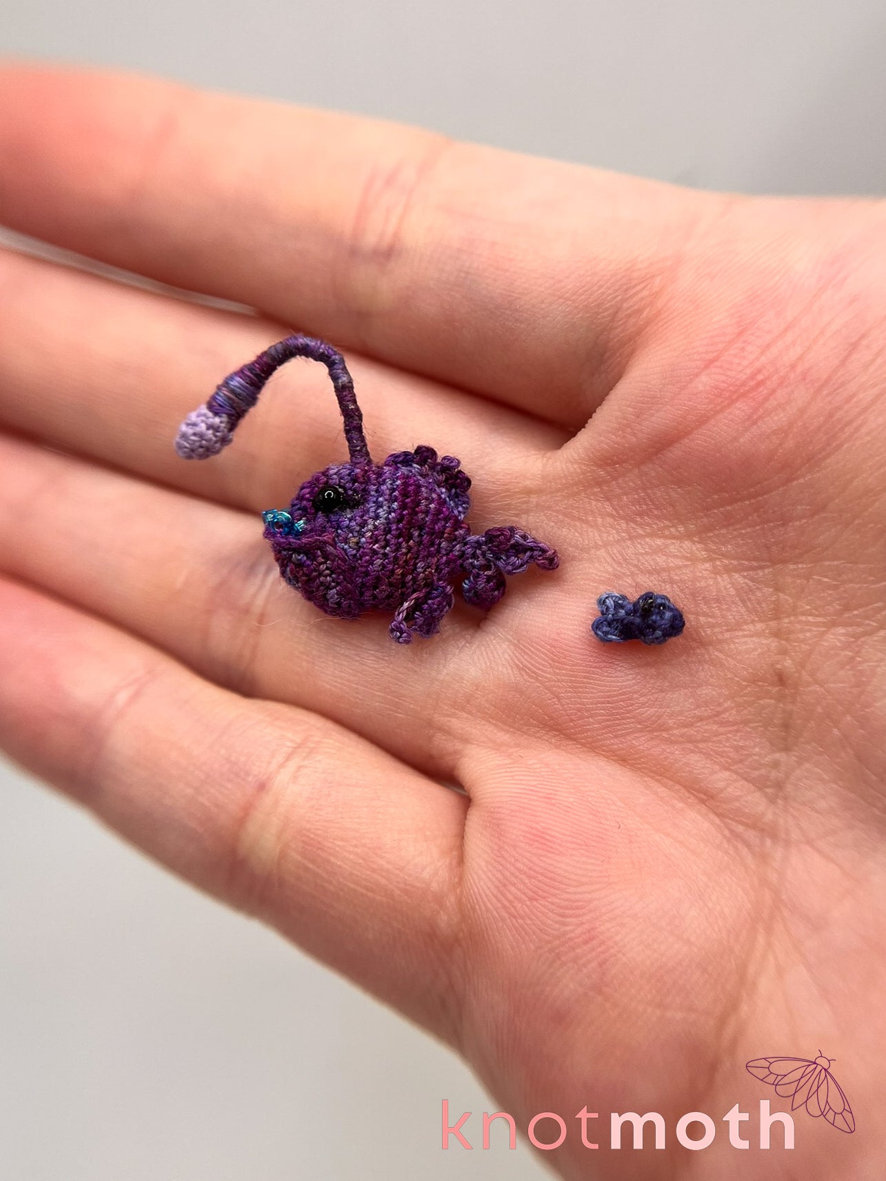 Angel & Algae Angler Fish and Coral Micro Crochet Trinket Tin