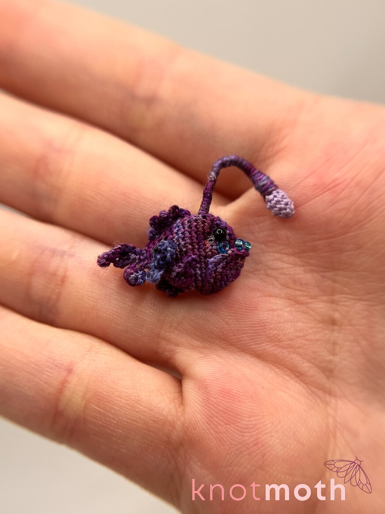 Angel & Algae Angler Fish and Coral Micro Crochet Trinket Tin
