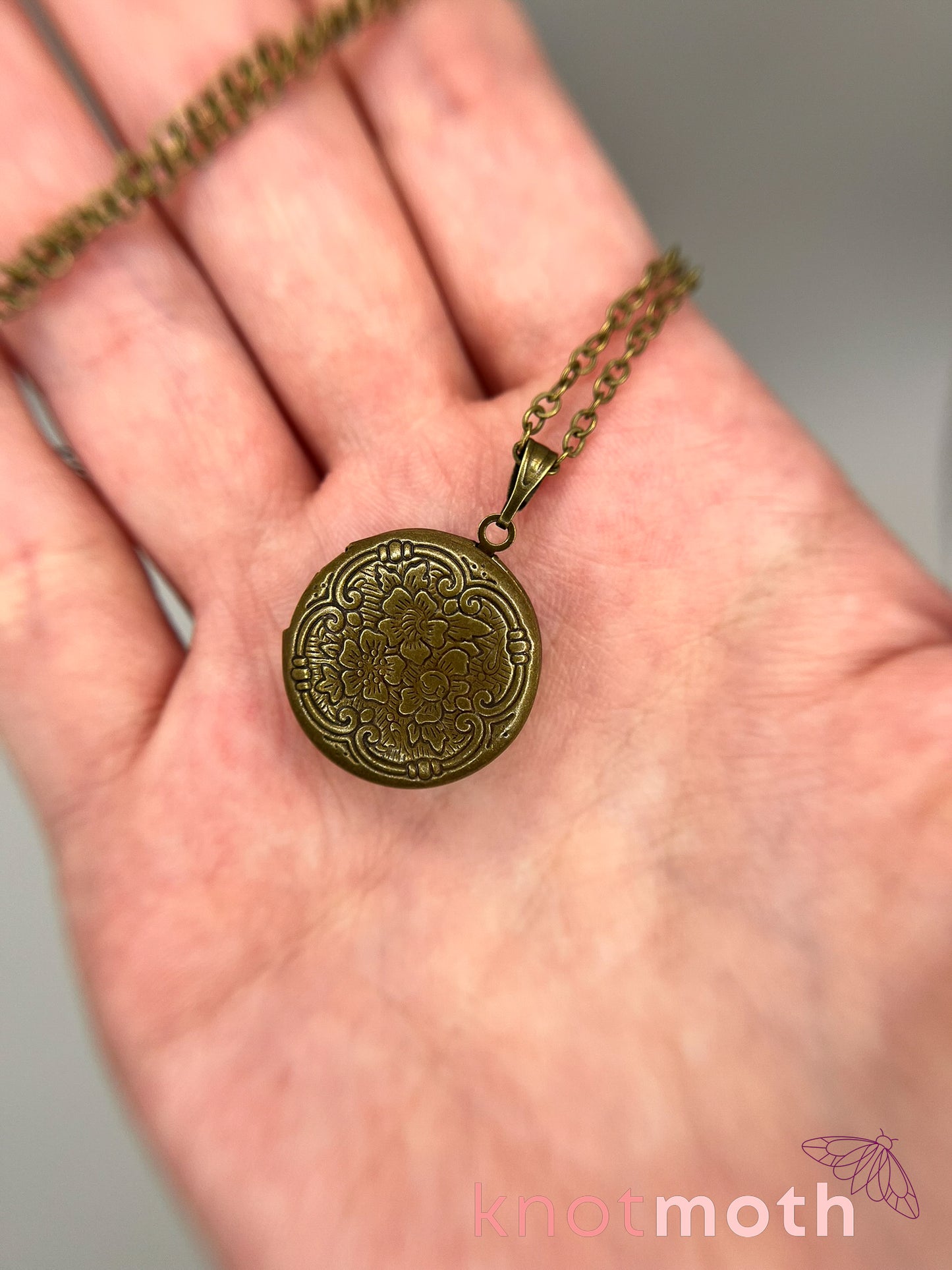 lavender (devotion) floriography locket