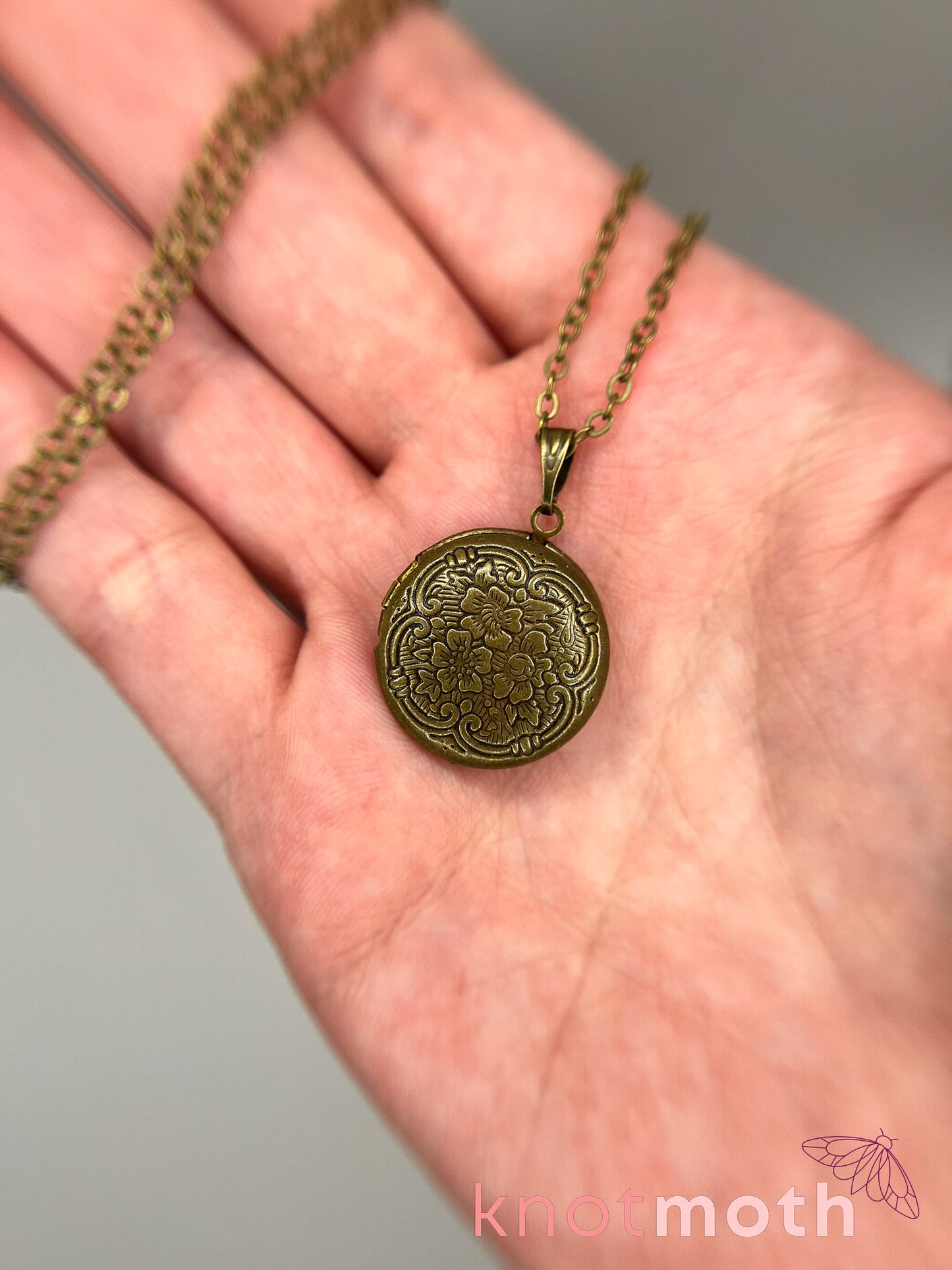 freesia (innocence) floriography locket