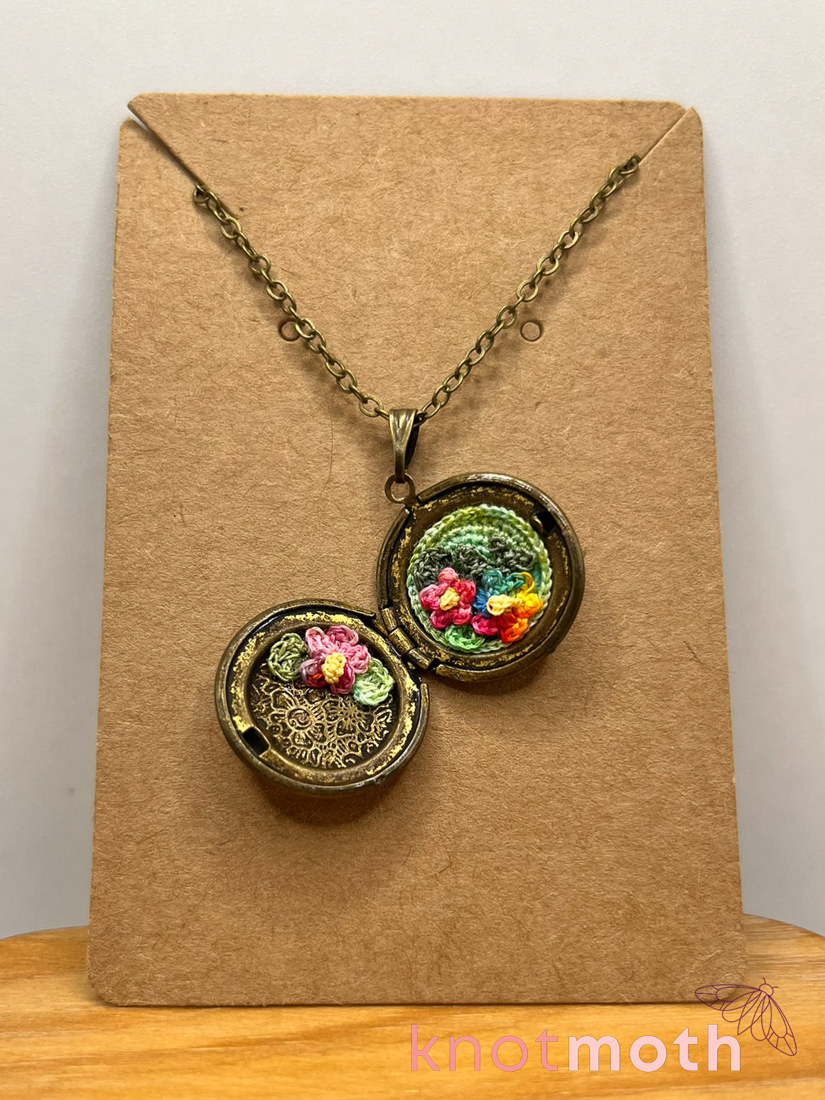 freesia (innocence) floriography locket