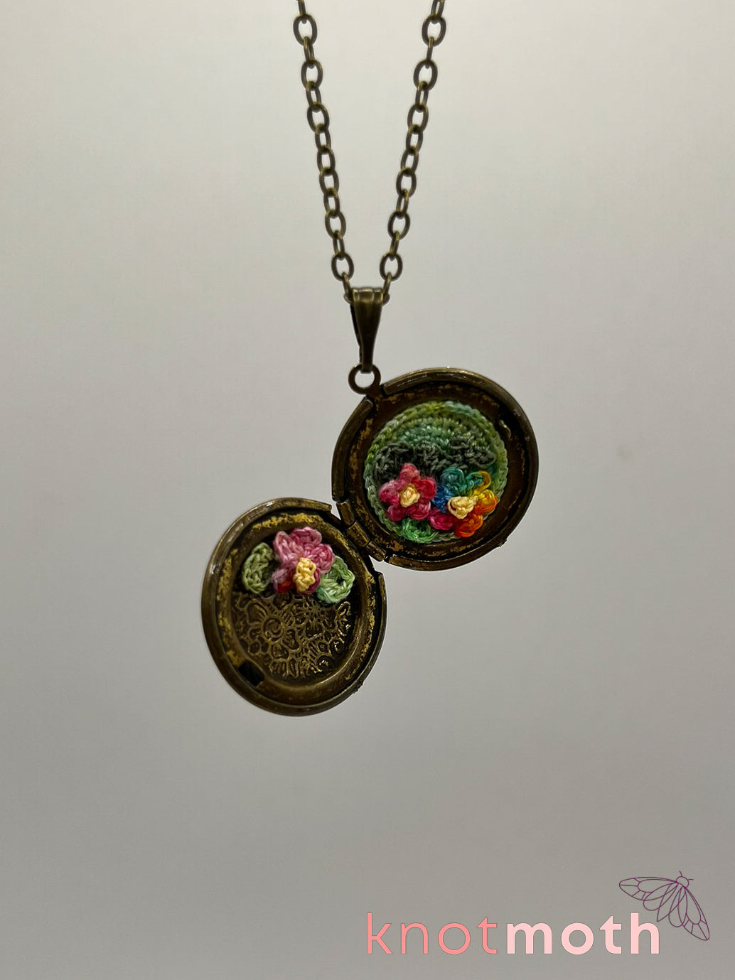 freesia (innocence) floriography locket