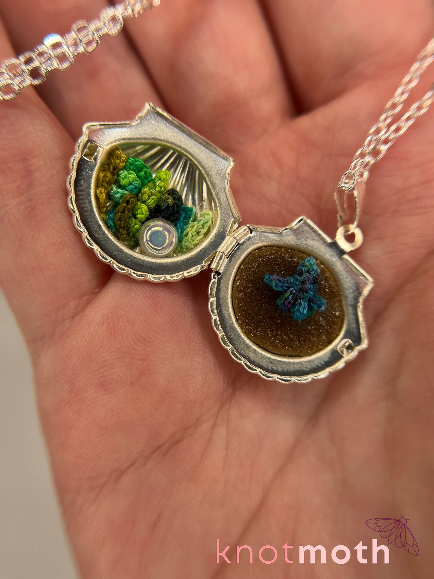 Oswald Octopus Micro-Crochet Locket