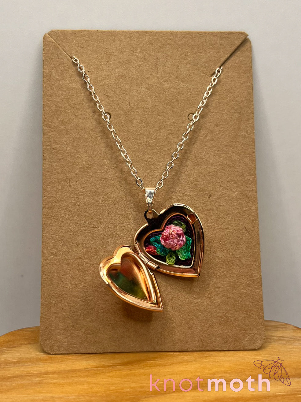 peony (luck and prosperity) floriography locket