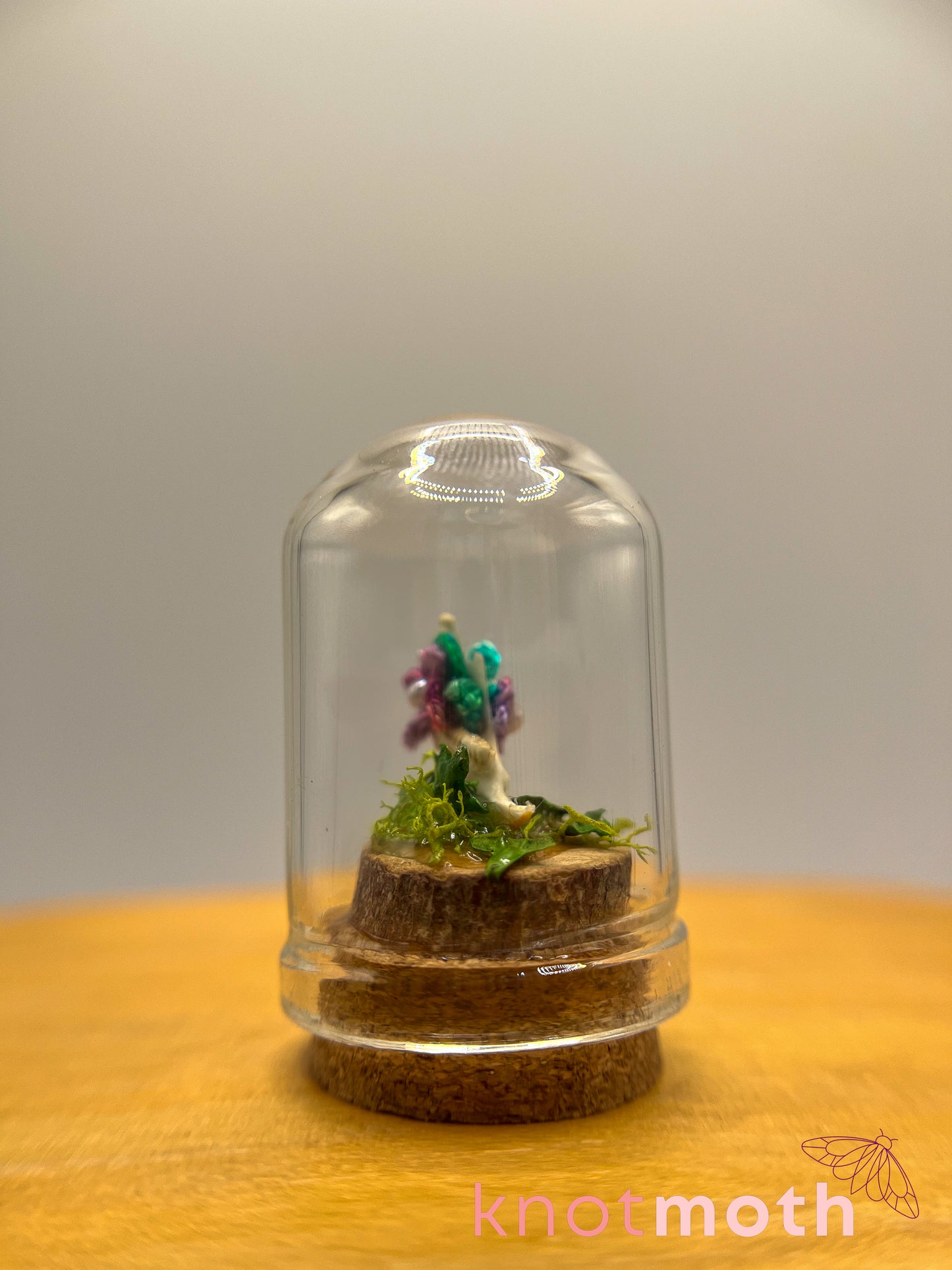 violets & jawbone micro crochet cloche jar