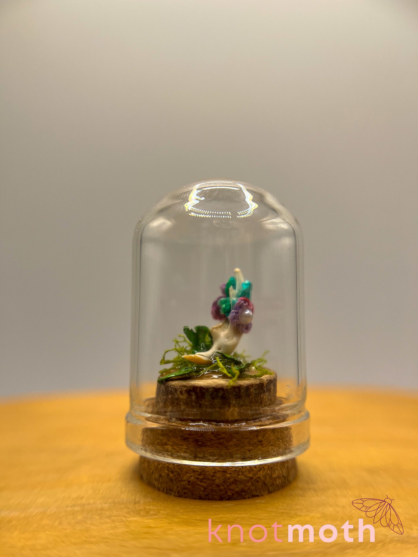 violets & jawbone micro crochet cloche jar