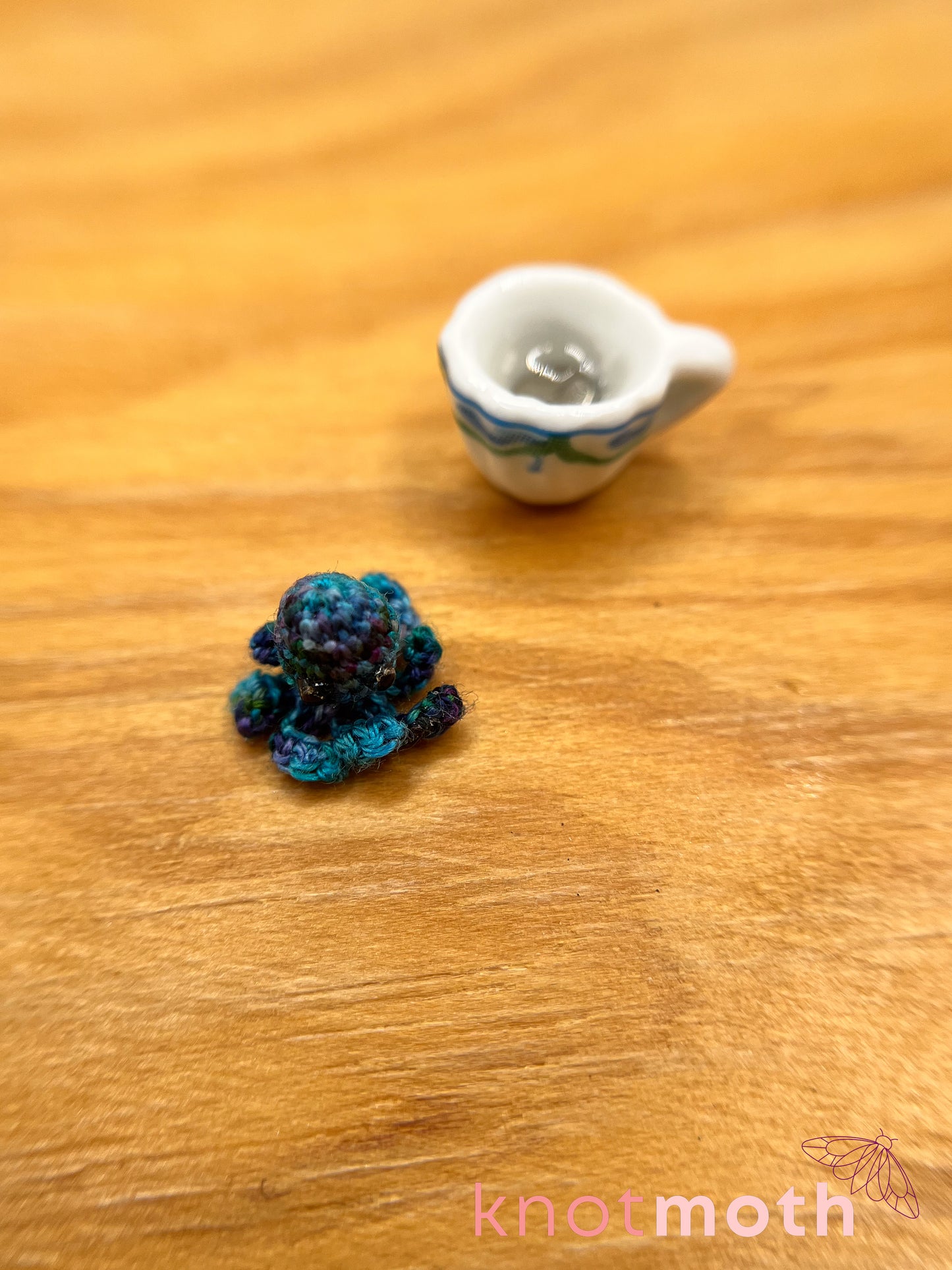 orlok octopus micro crochet teacup trinket