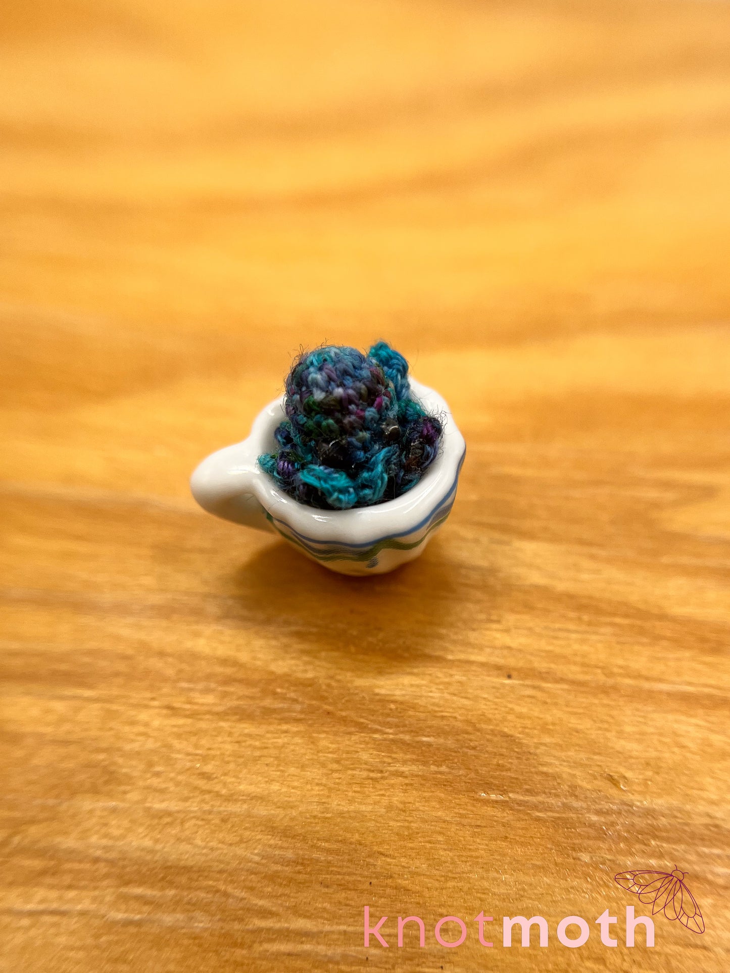 orlok octopus micro crochet teacup trinket