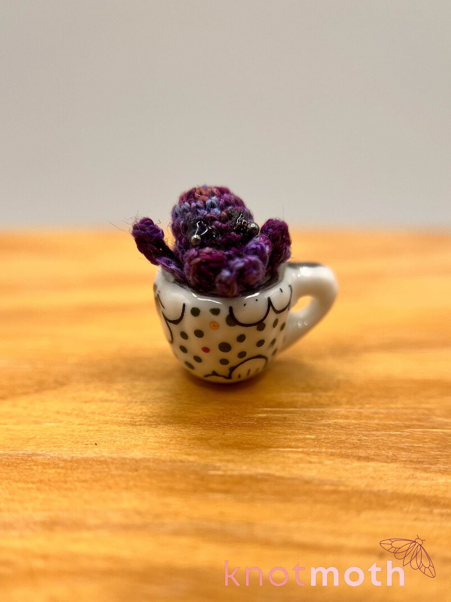 ellen octopus micro crochet teacup trinket