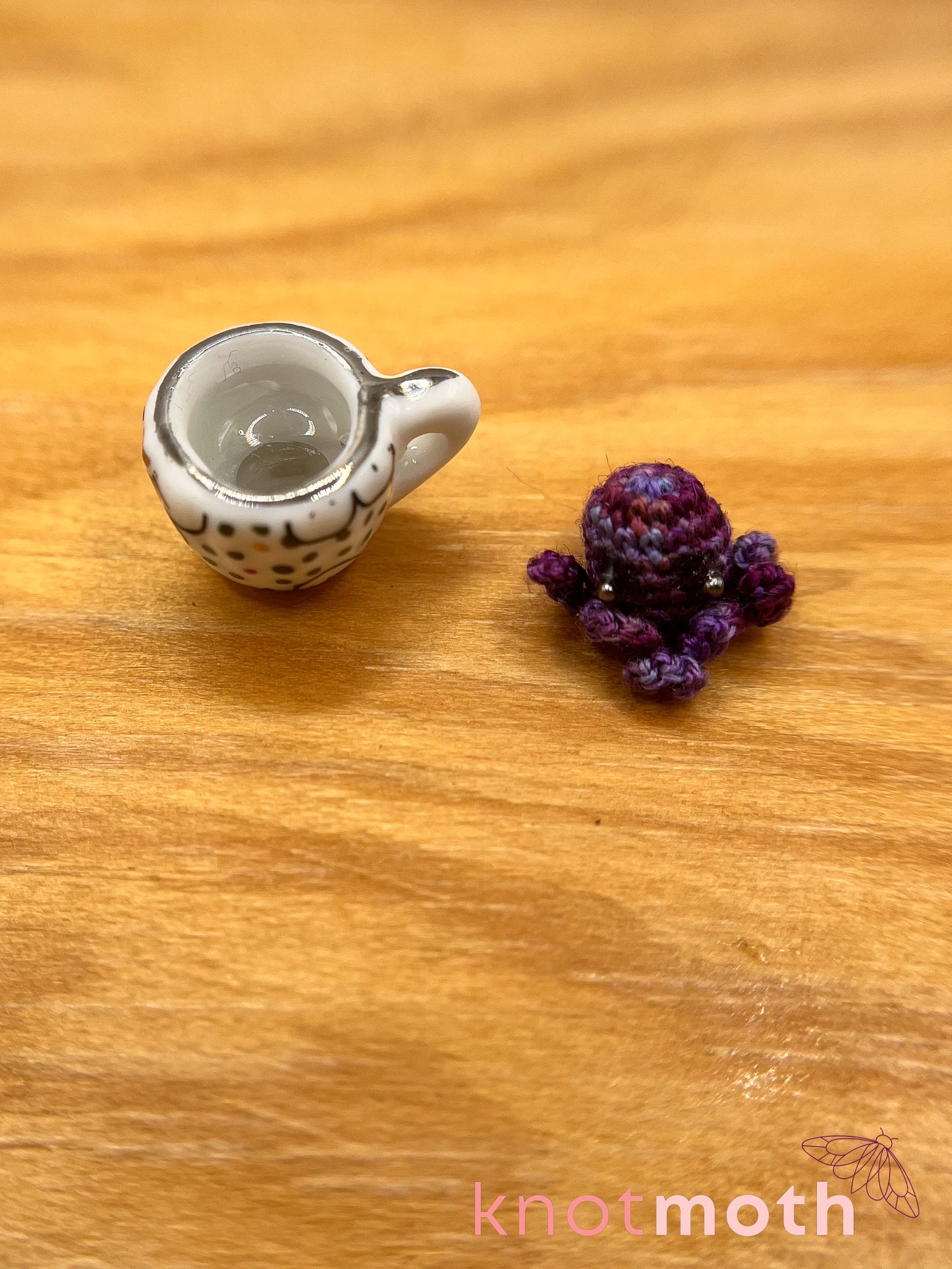 ellen octopus micro crochet teacup trinket