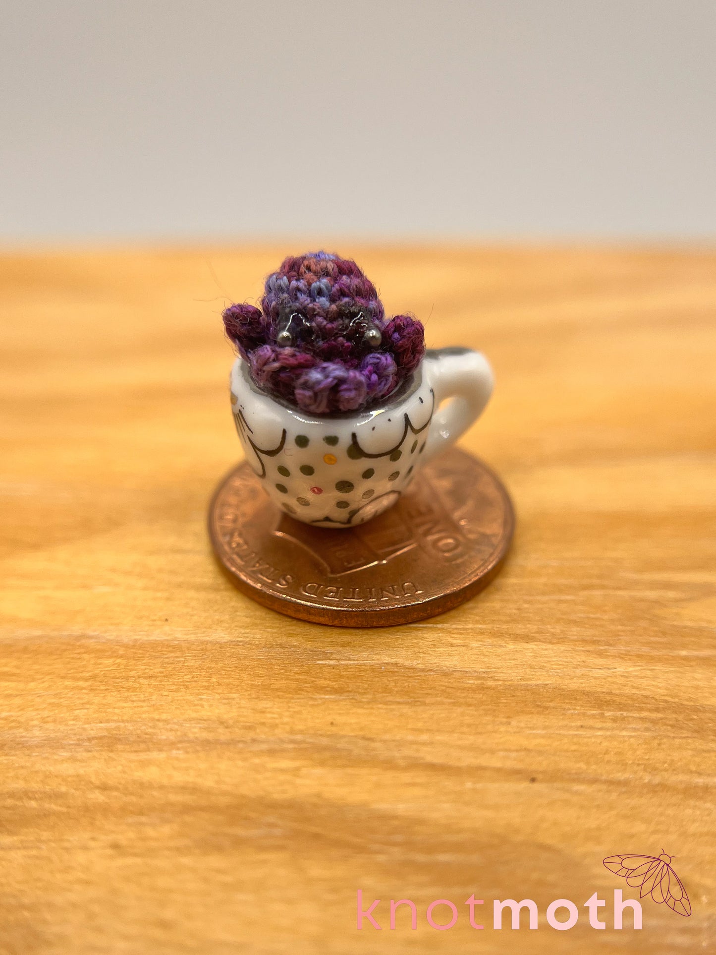 ellen octopus micro crochet teacup trinket