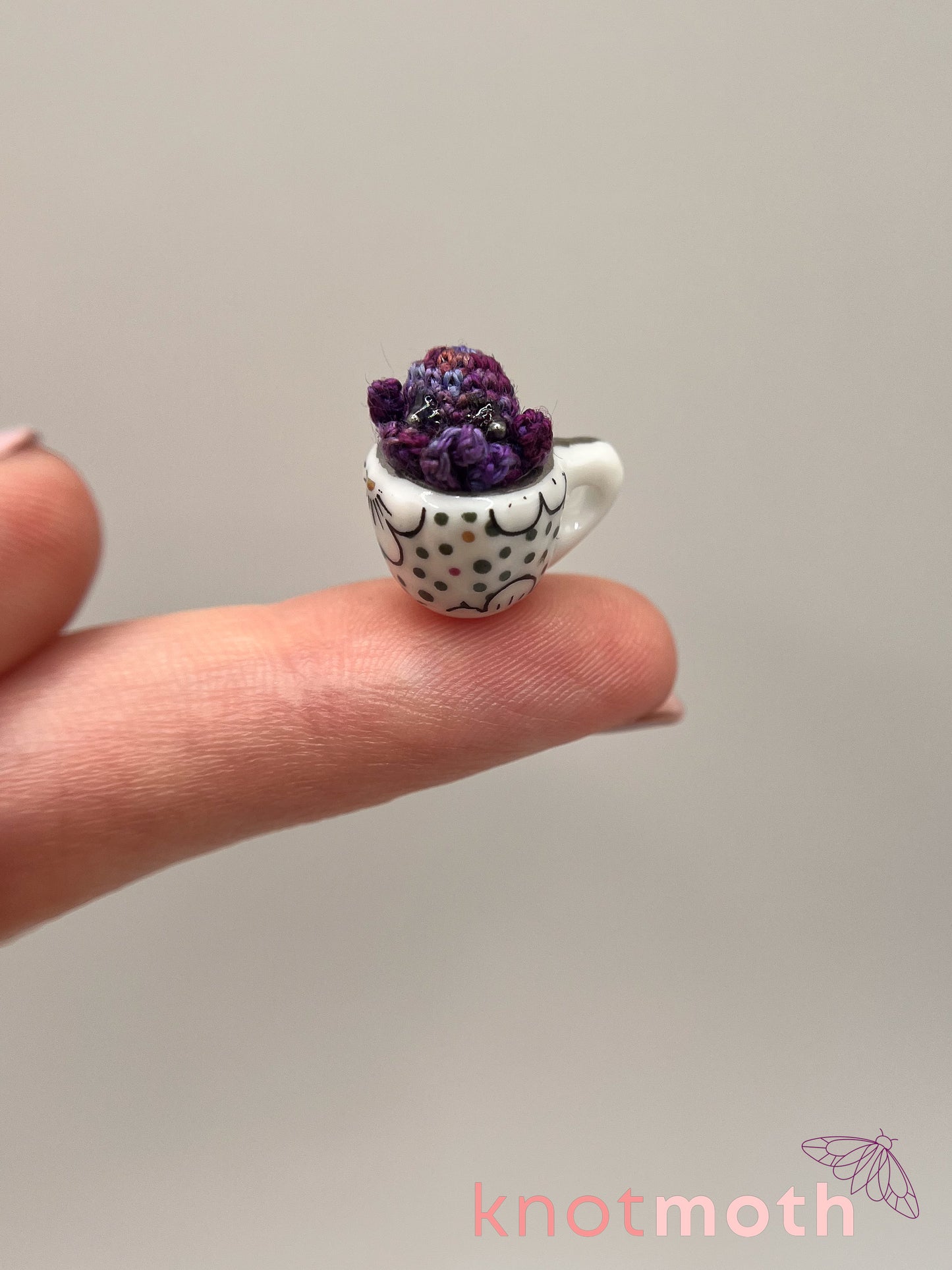 ellen octopus micro crochet teacup trinket