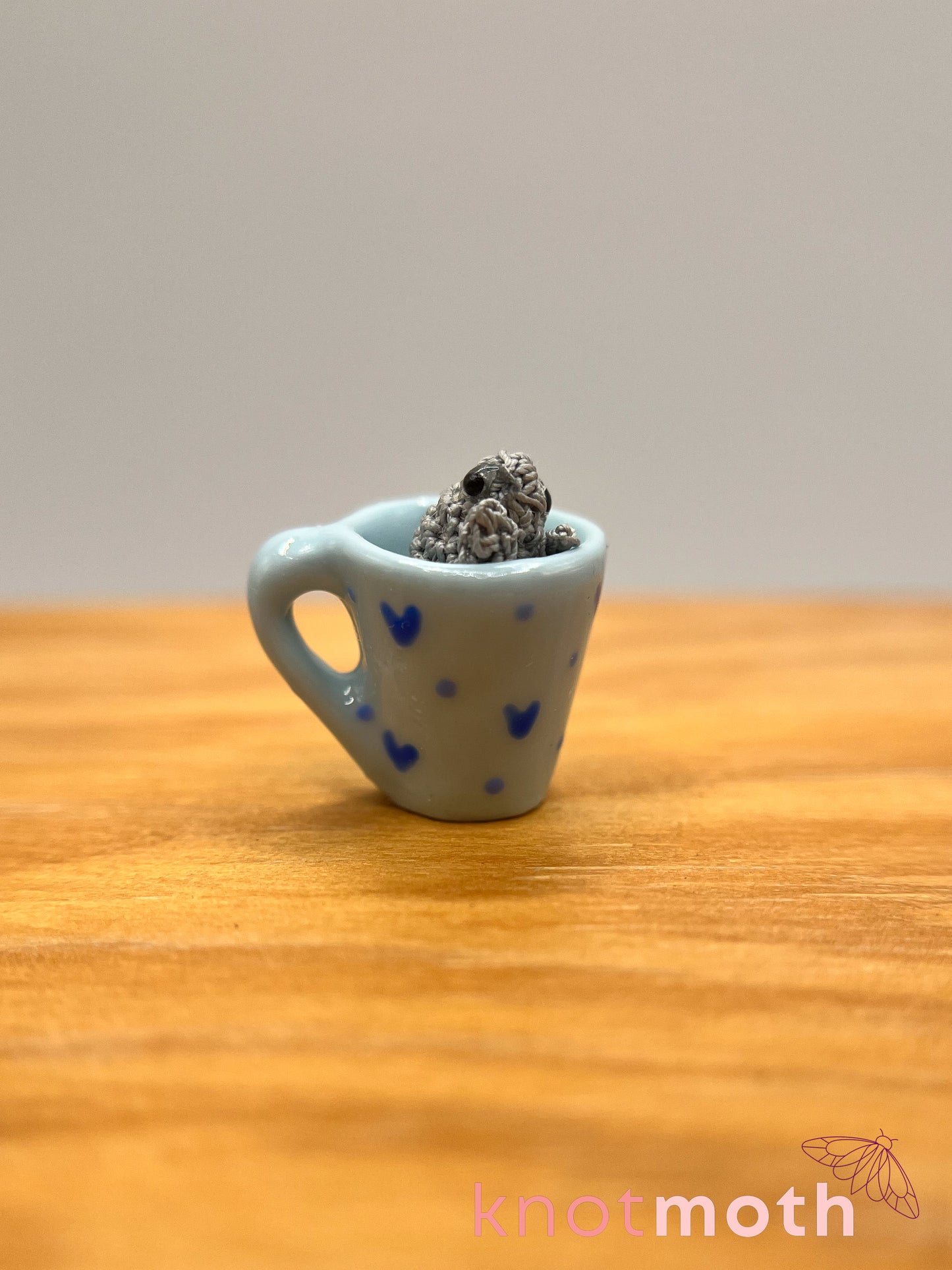 michael manatee micro crochet mug trinket