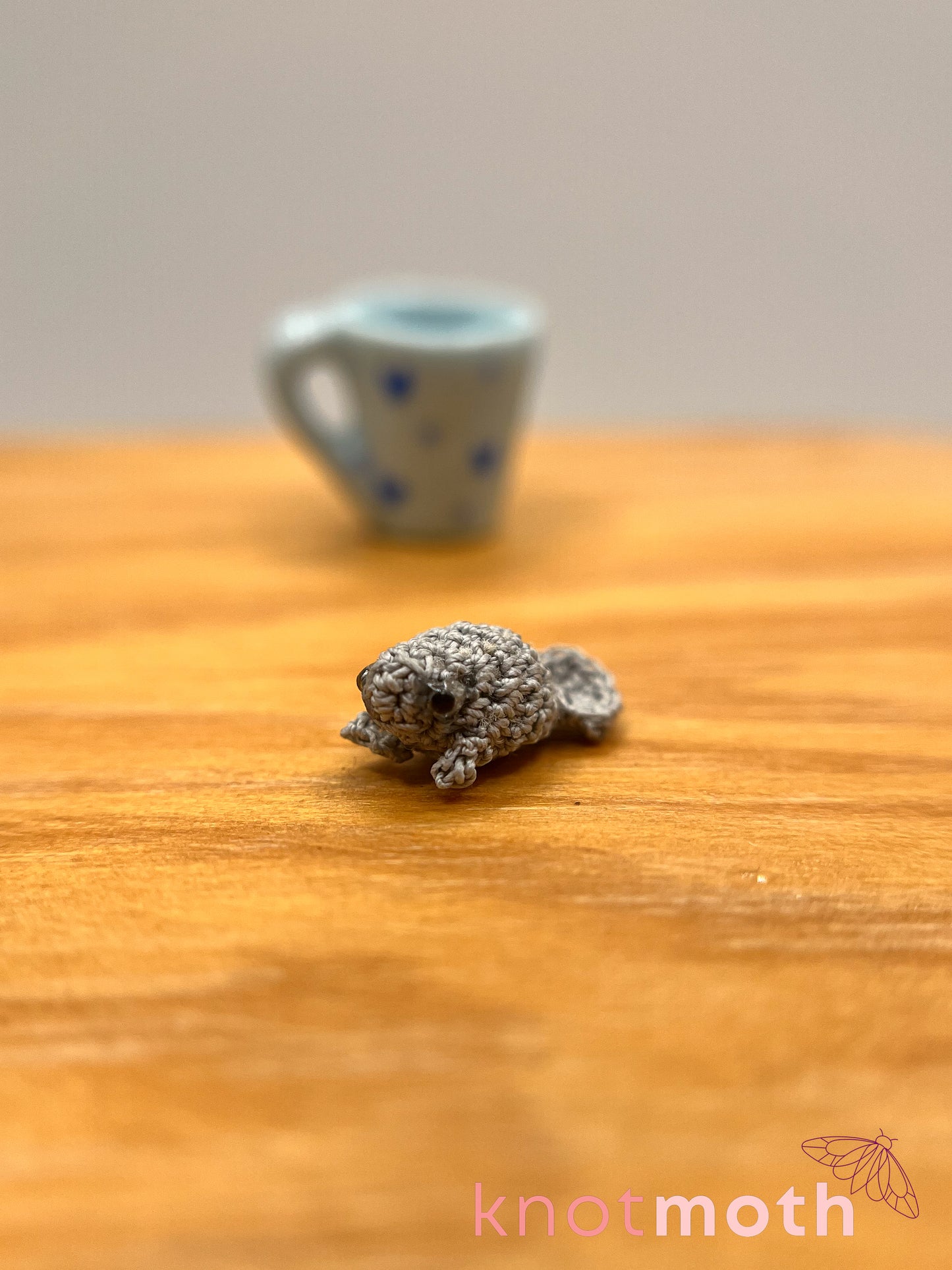 michael manatee micro crochet mug trinket