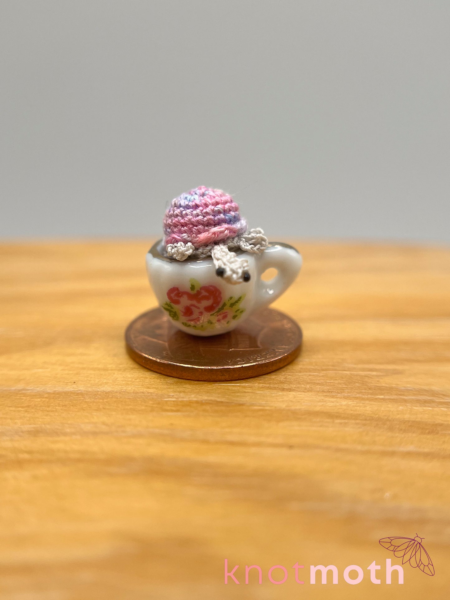 torrance turtle micro crochet teacup trinket