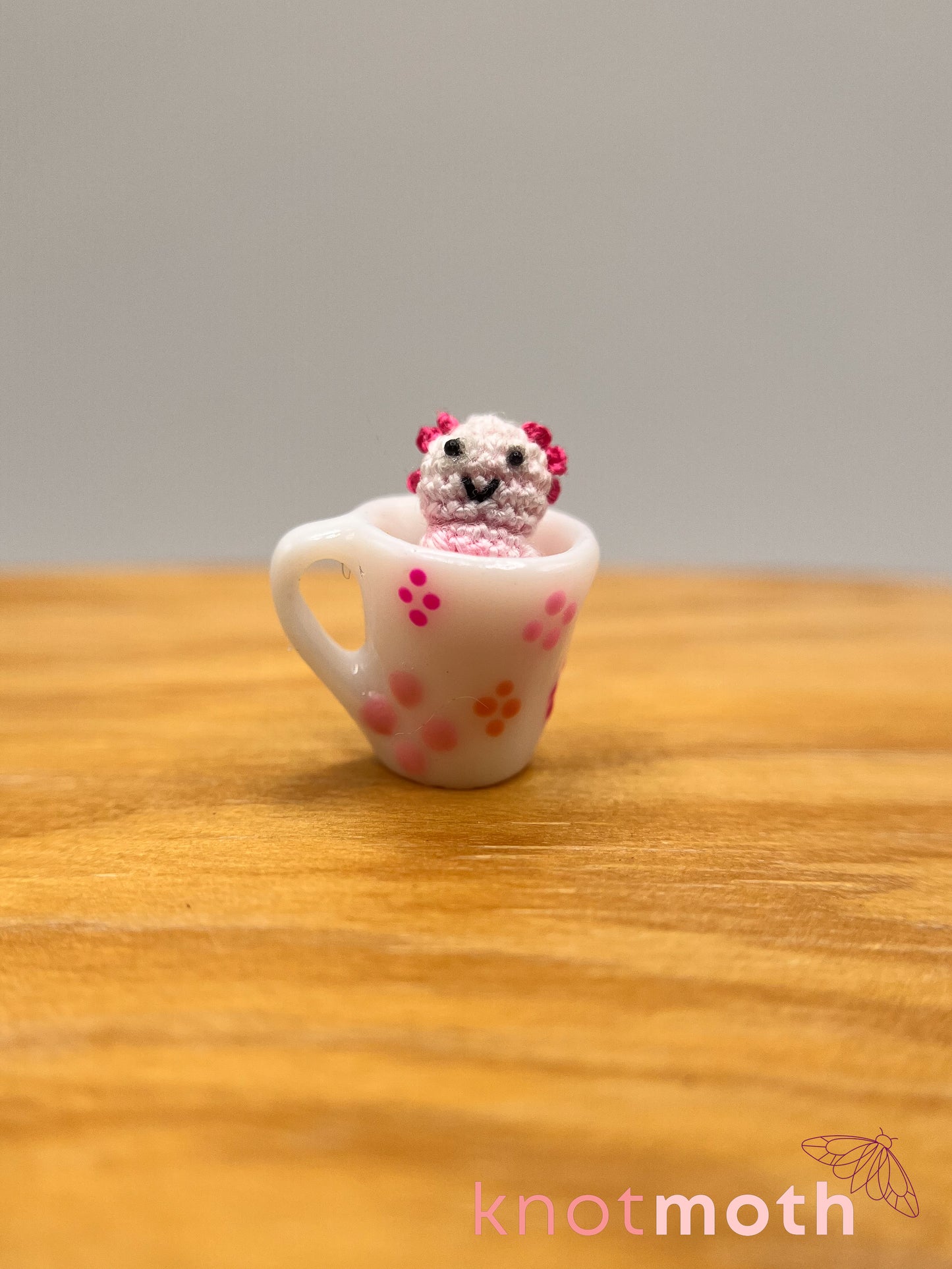 adelaide axolotl micro crochet mug trinket