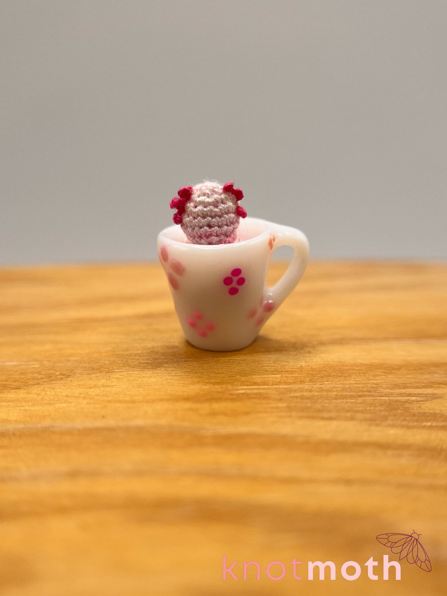 adelaide axolotl micro crochet mug trinket