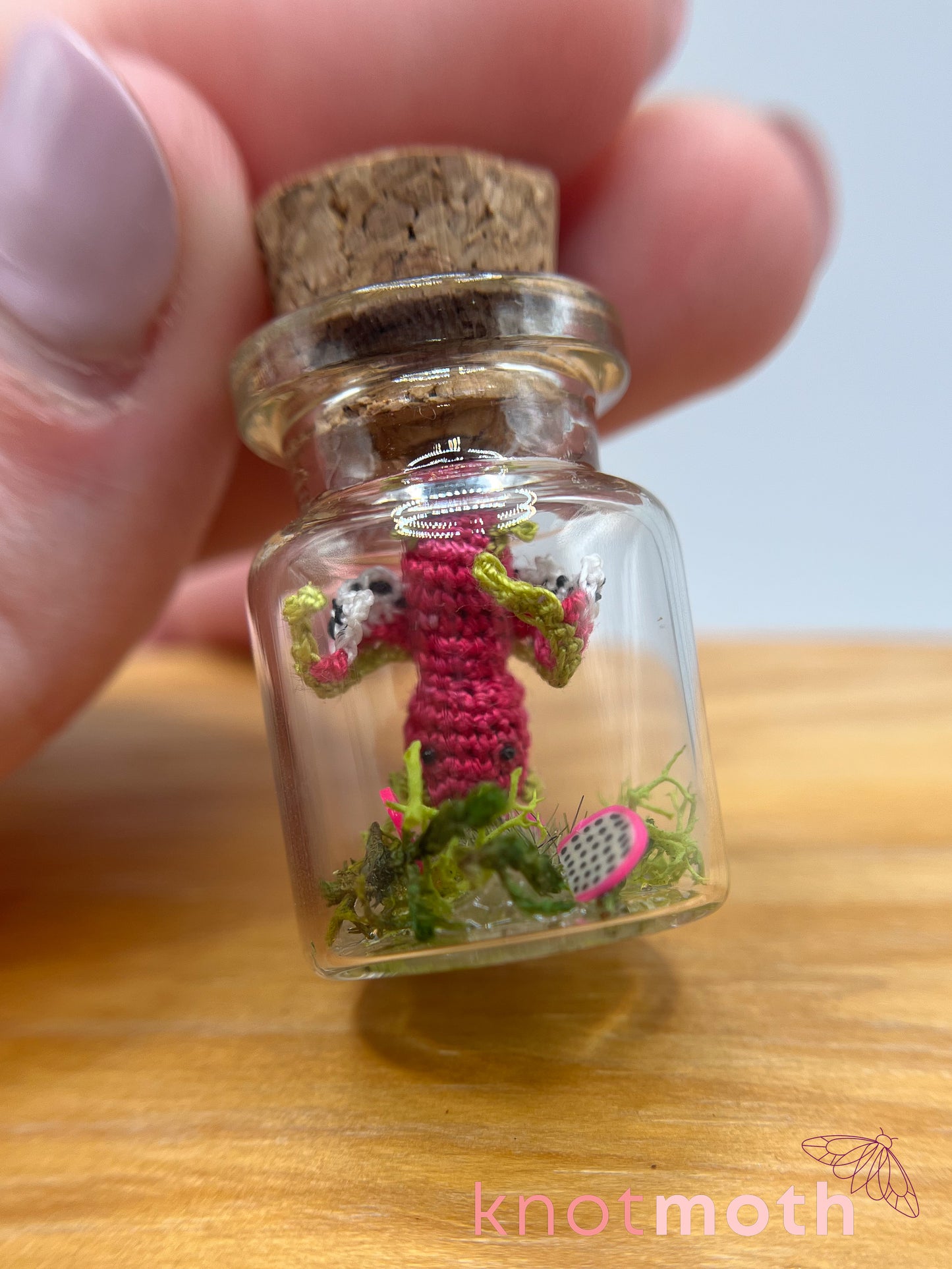 billy dragon fruit bat micro crochet jar