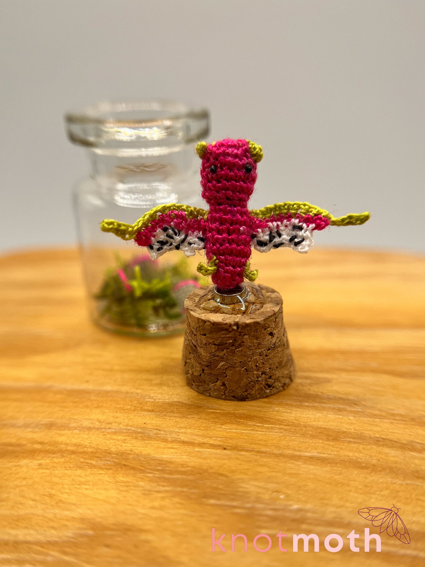 billy dragon fruit bat micro crochet jar