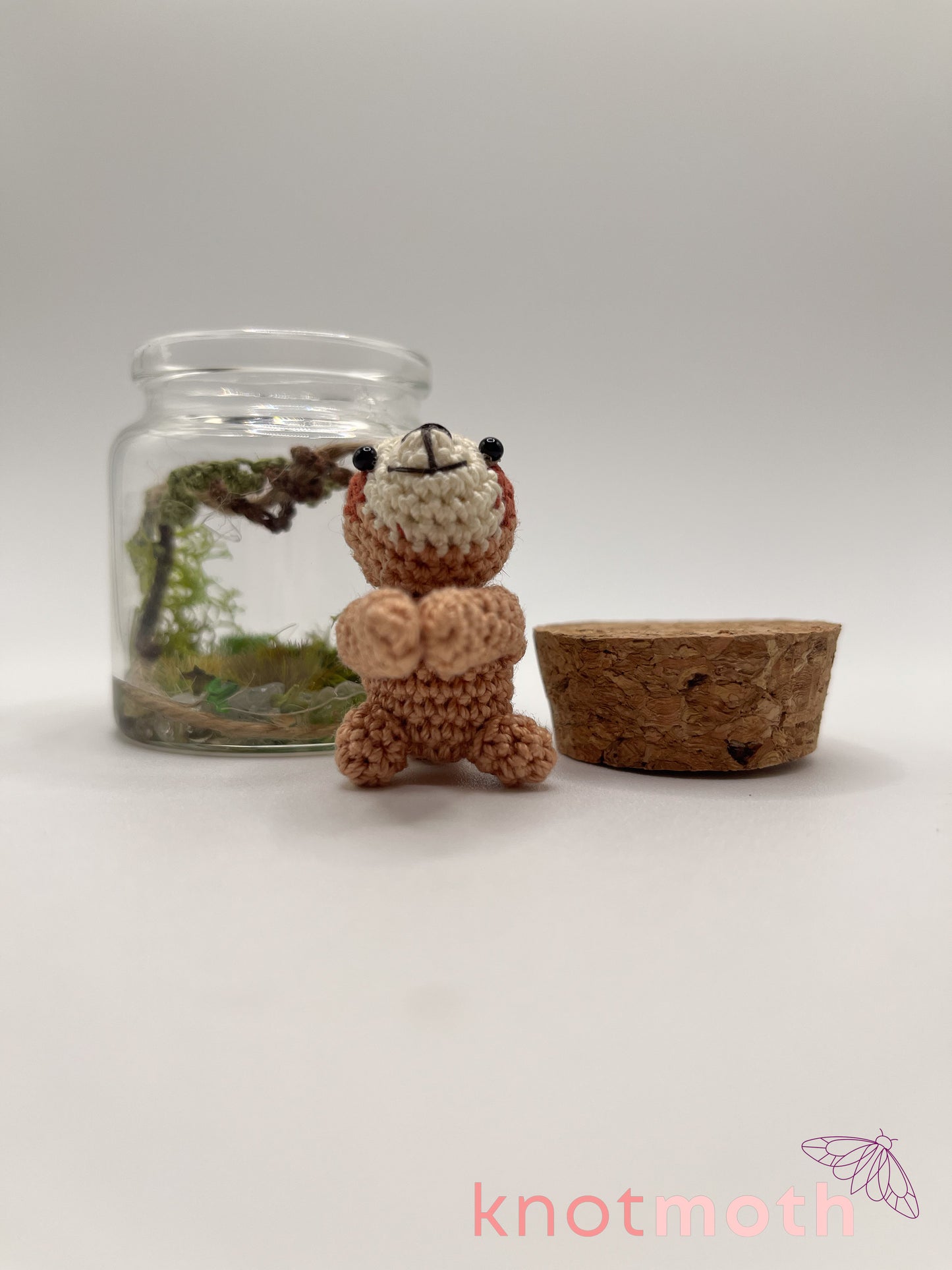 sydney sloth & vines micro crochet jar