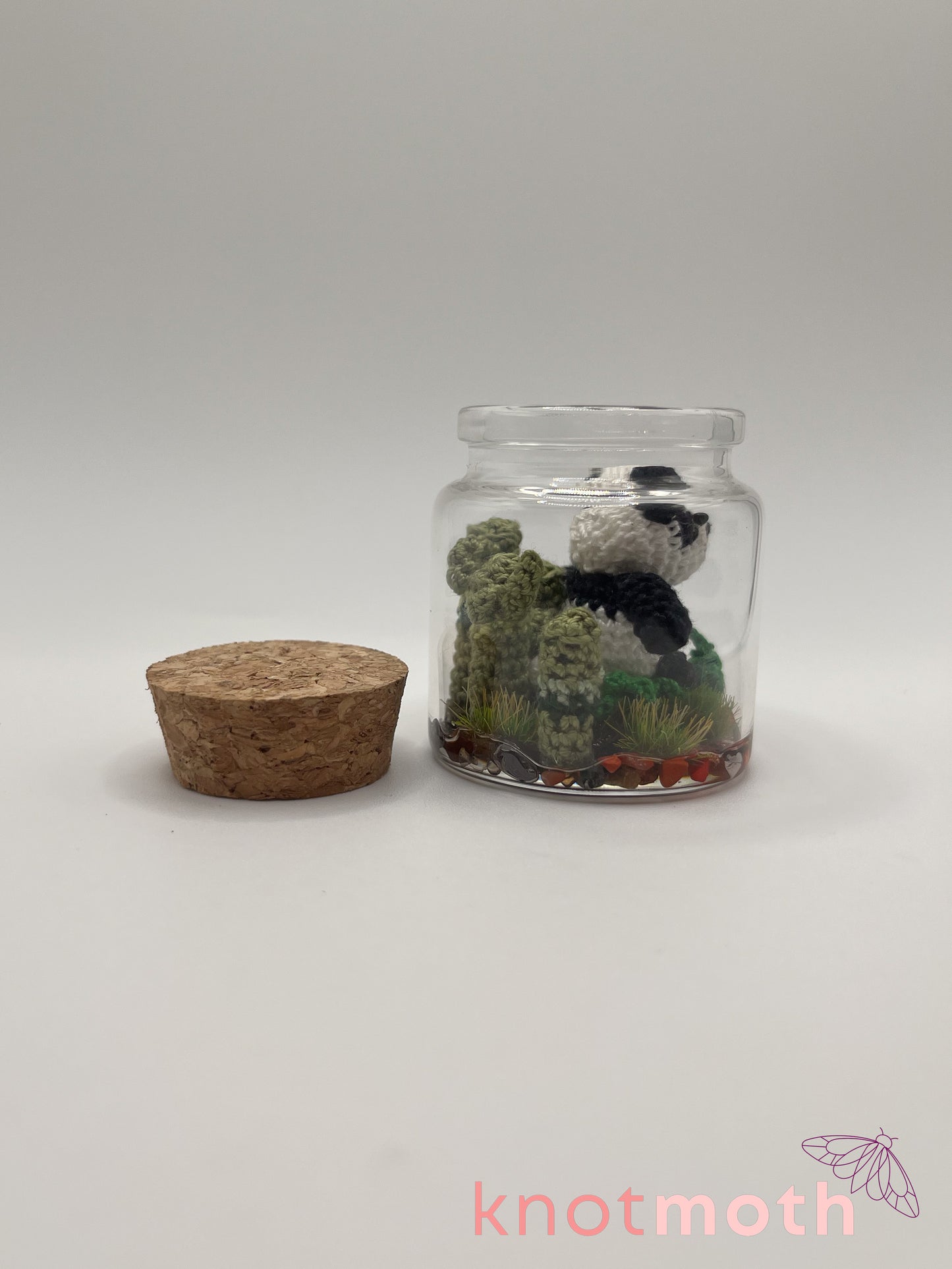 pamela panda & bamboo micro crochet jar