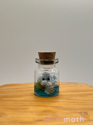 oriel octopus glow-in-the-dark micro crochet jar