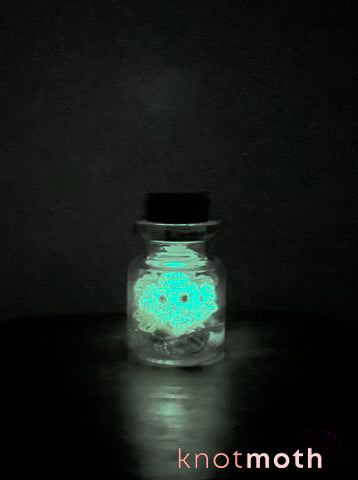 oriel octopus glow-in-the-dark micro crochet jar