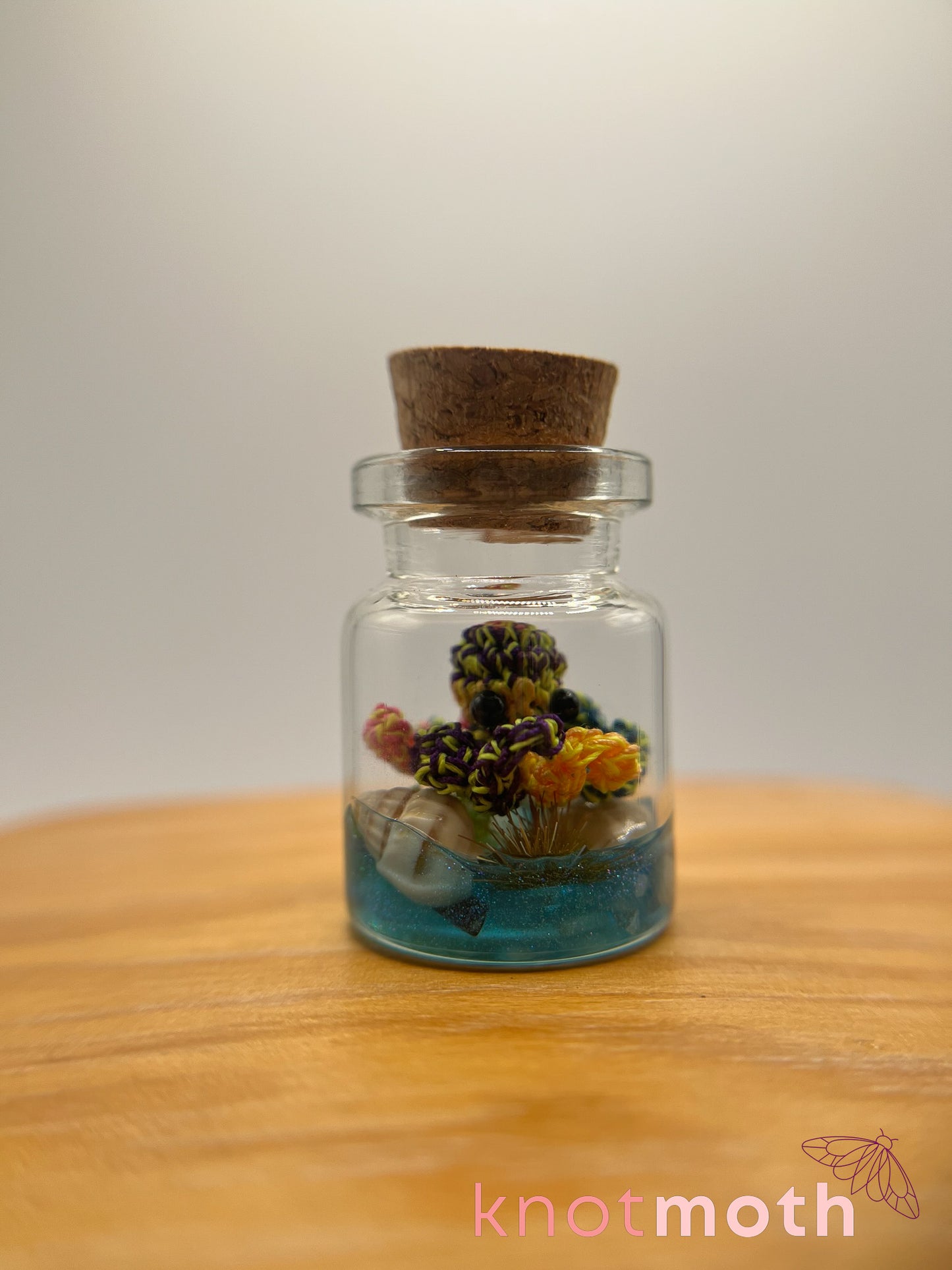 cadence octopus glow-in-the-dark micro crochet jar