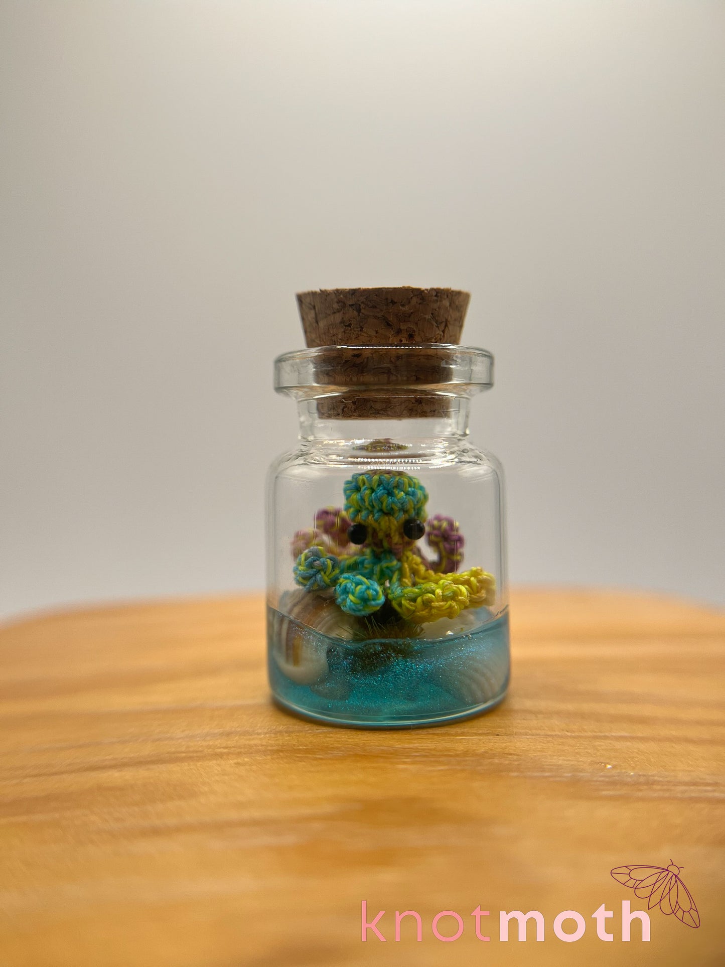 courtney octopus glow-in-the-dark micro crochet jar
