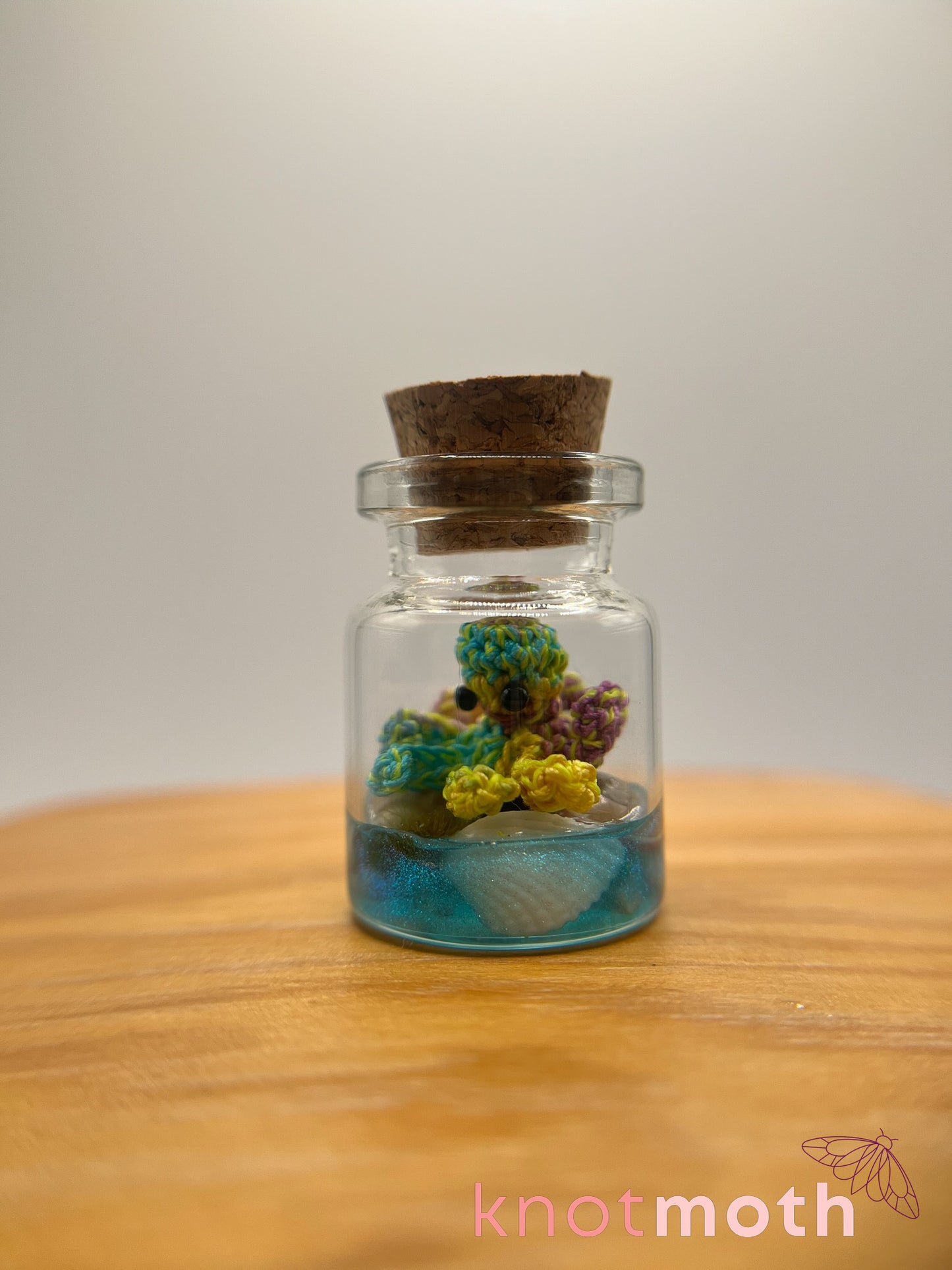 courtney octopus glow-in-the-dark micro crochet jar