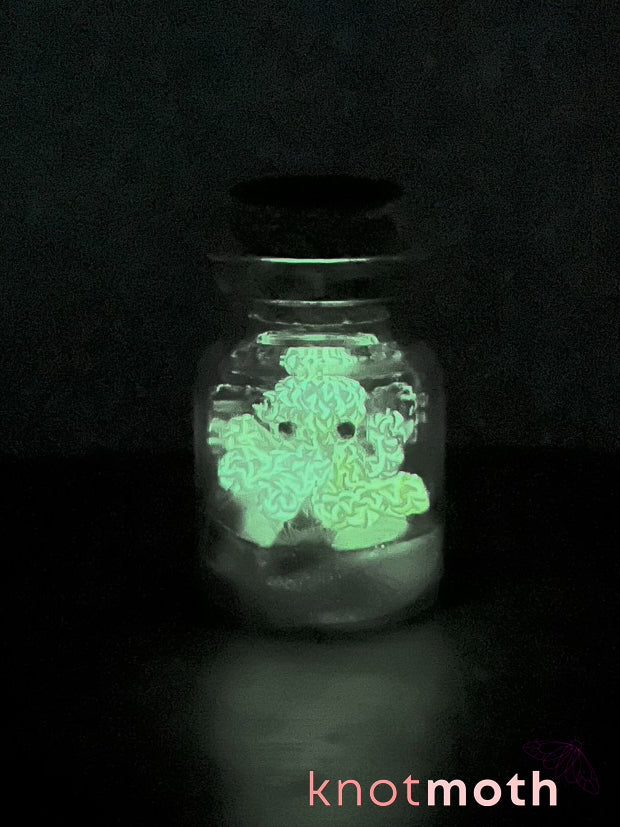courtney octopus glow-in-the-dark micro crochet jar