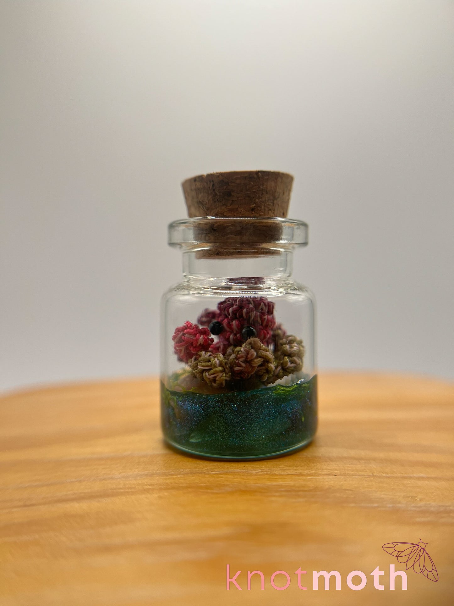 cleo octopus glow-in-the-dark micro crochet jar