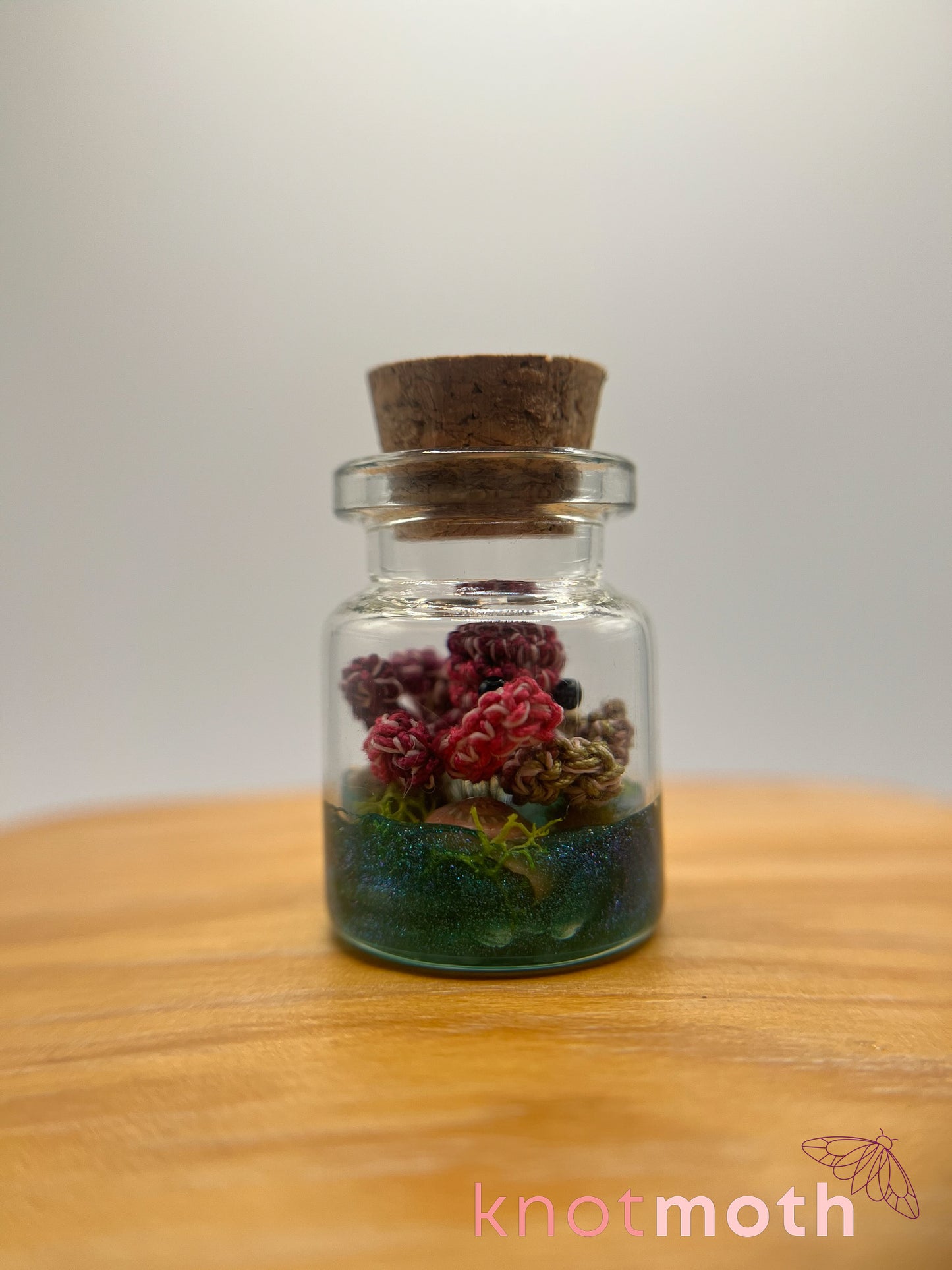 cleo octopus glow-in-the-dark micro crochet jar