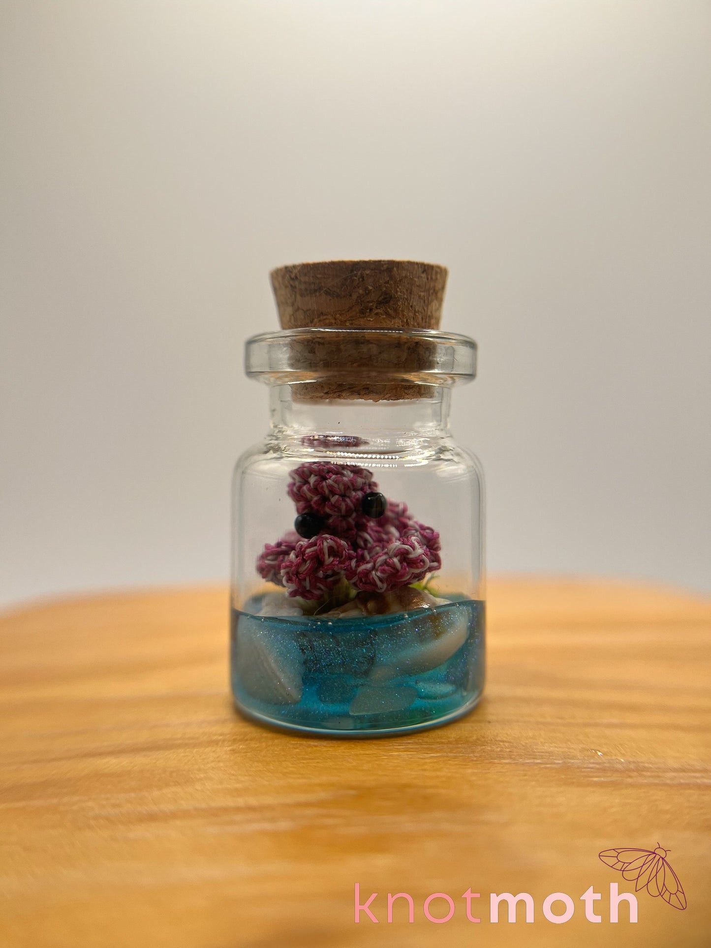 peggy octopus glow-in-the-dark micro crochet jar