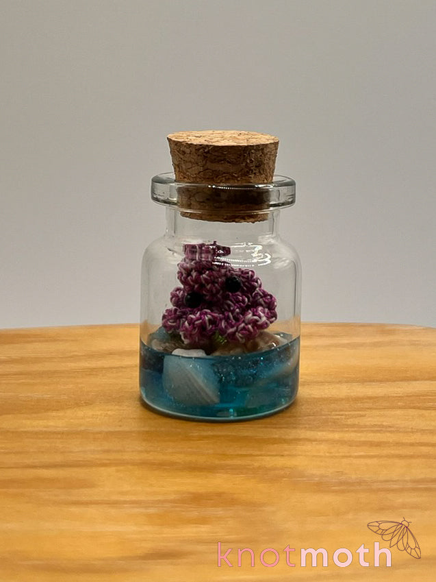 peggy octopus glow-in-the-dark micro crochet jar