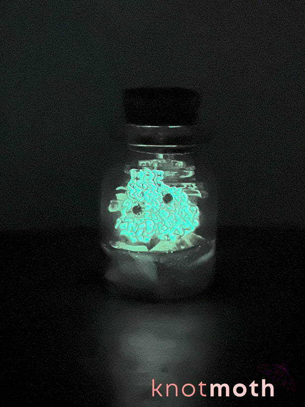 peggy octopus glow-in-the-dark micro crochet jar